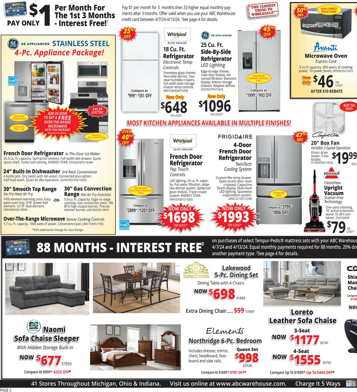 ABC Warehouse Weekly Ad Circular - valid 04/07-04/13/2024 (Page 2)