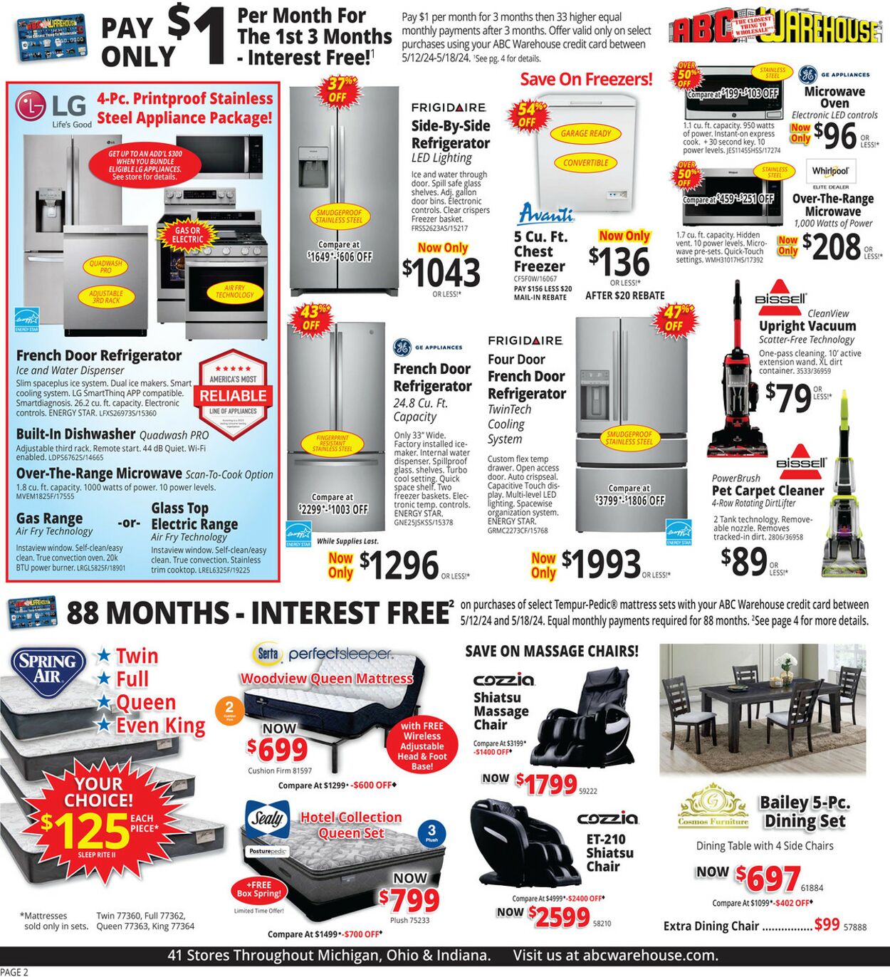 ABC Warehouse Weekly Ad Circular - valid 05/12-05/18/2024 (Page 2)
