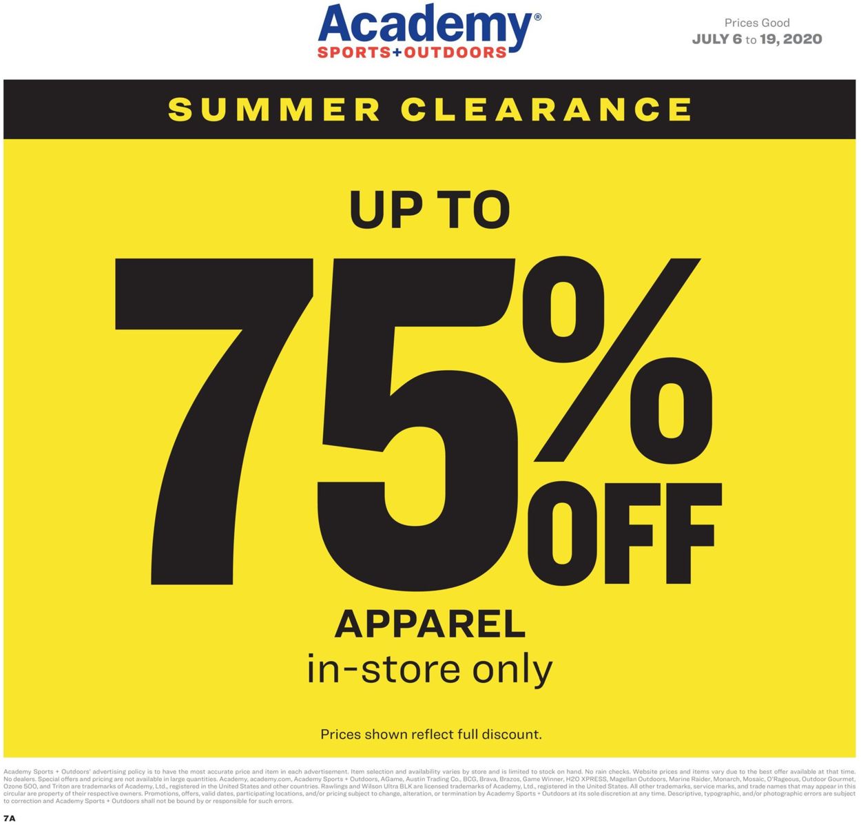 Academy Sports Weekly Ad Circular - valid 07/06-07/19/2020 (Page 7)