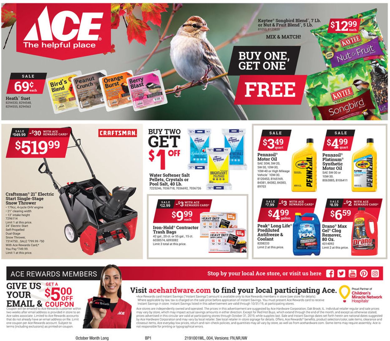 Ace Hardware Weekly Ad Circular - valid 10/01-10/31/2019 (Page 4)