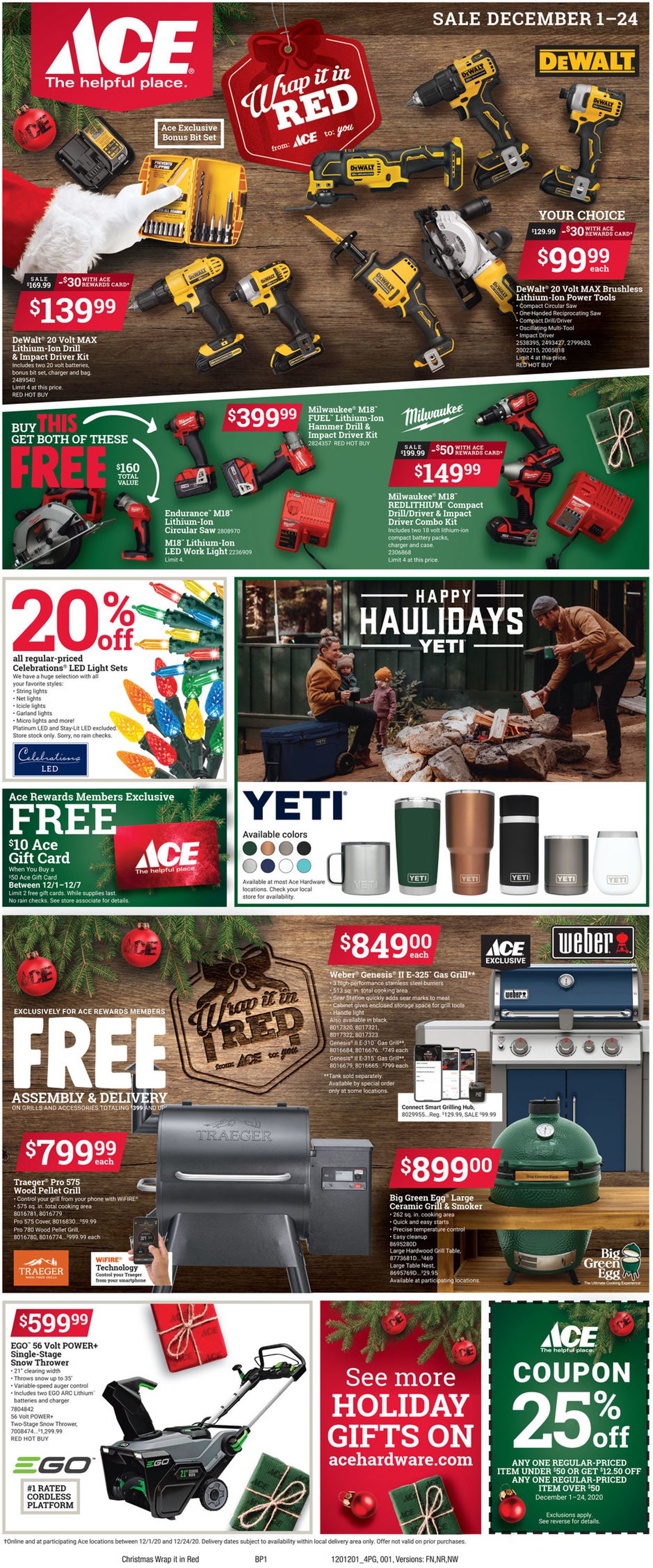 Ace Hardware Weekly Ad Circular - valid 12/01-12/24/2020