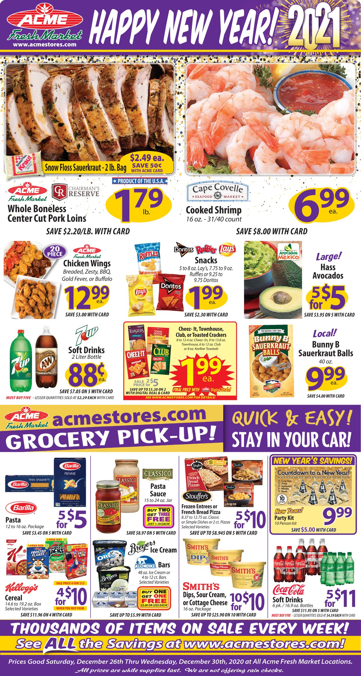 Acme Fresh Market Weekly Ad Circular - valid 12/26-12/30/2020