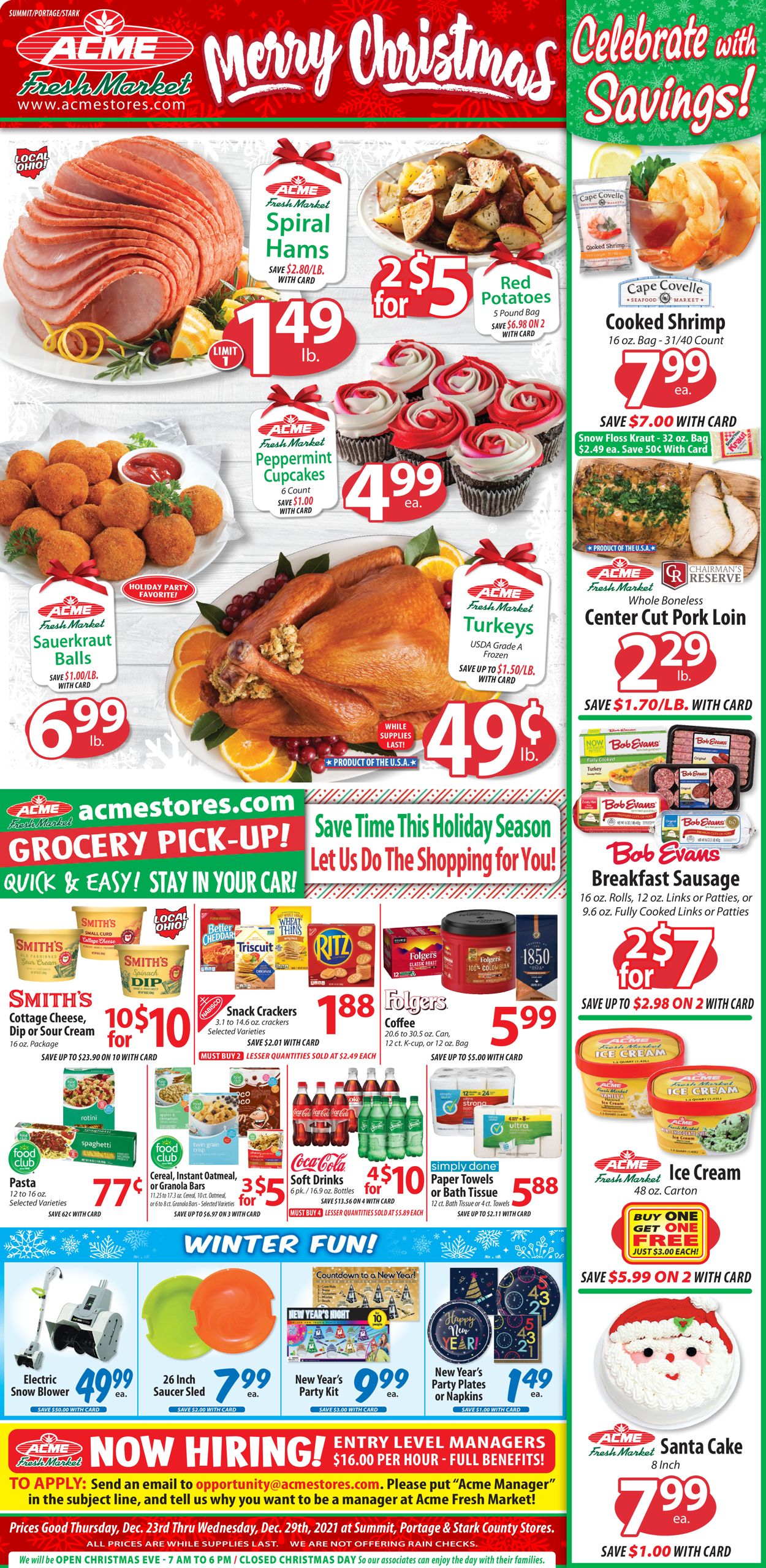 Acme Fresh Market CHRISTMAS 2021 Weekly Ad Circular - valid 12/23-12/29/2021