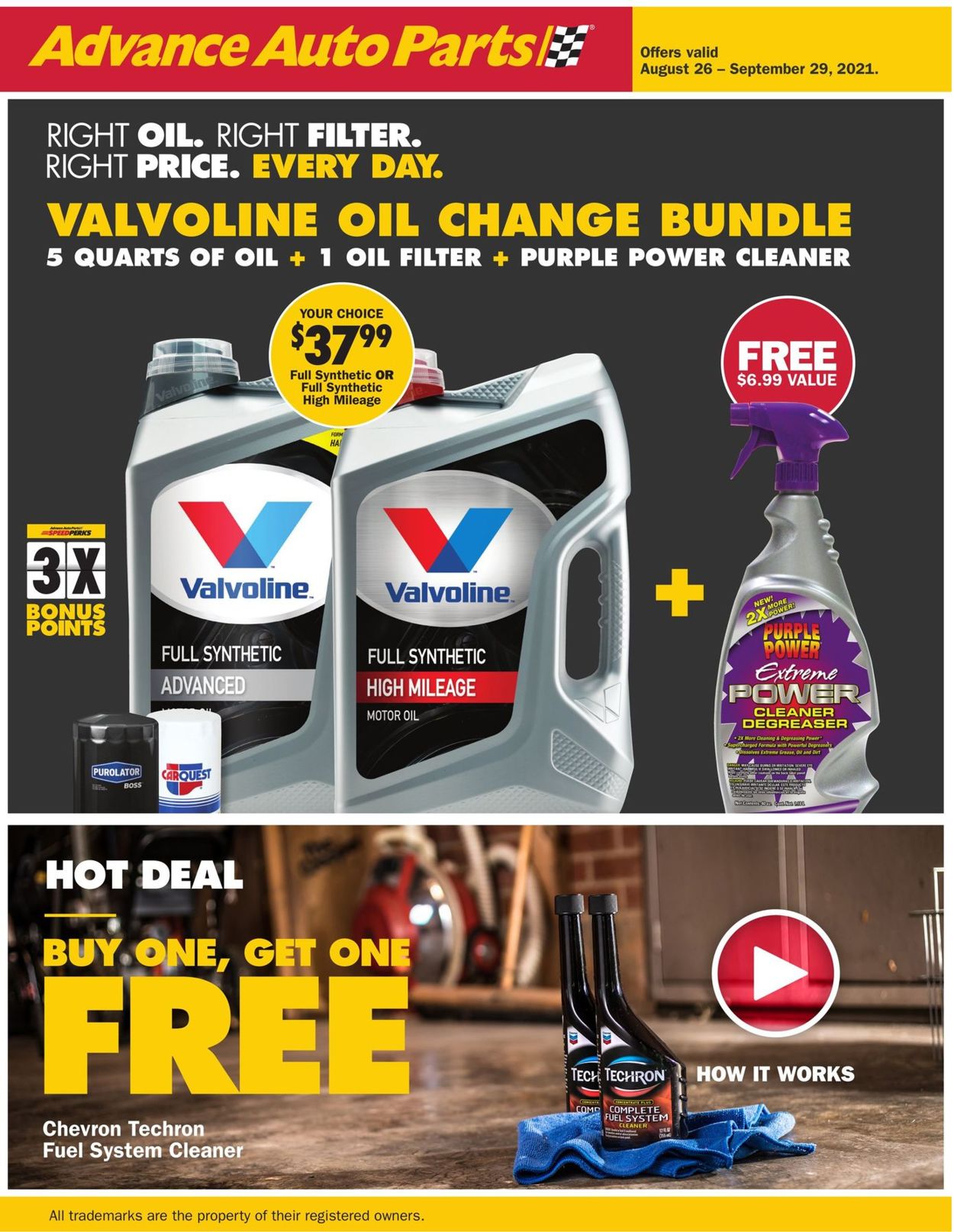 Advance Auto Parts Weekly Ad Circular - valid 09/09-09/29/2021