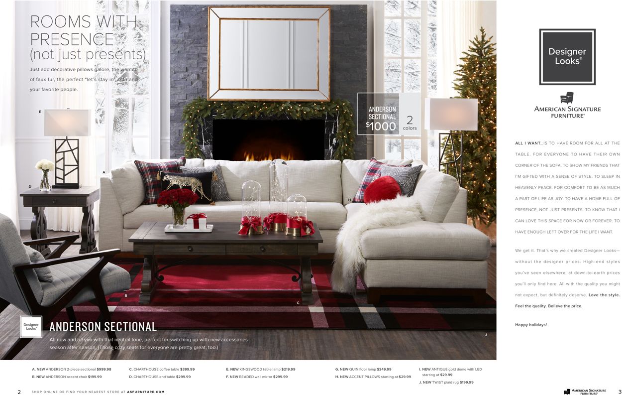 American Signature Furniture Weekly Ad Circular - valid 11/13-12/31/2019 (Page 2)