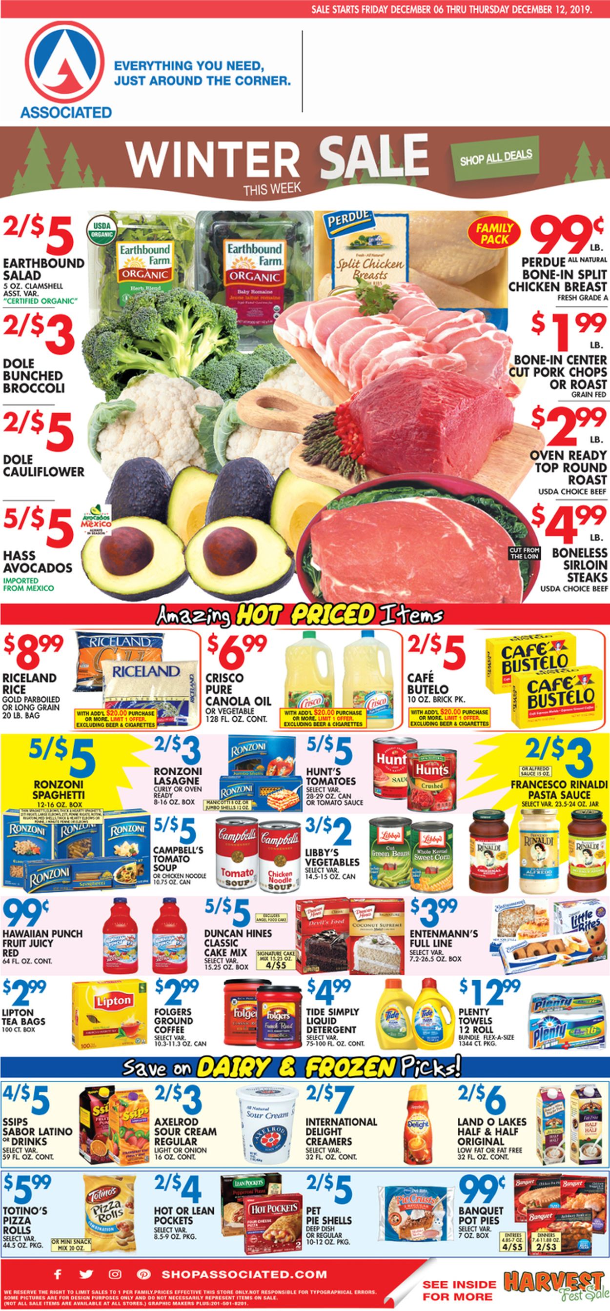 Associated Supermarkets Weekly Ad Circular - valid 12/06-12/12/2019