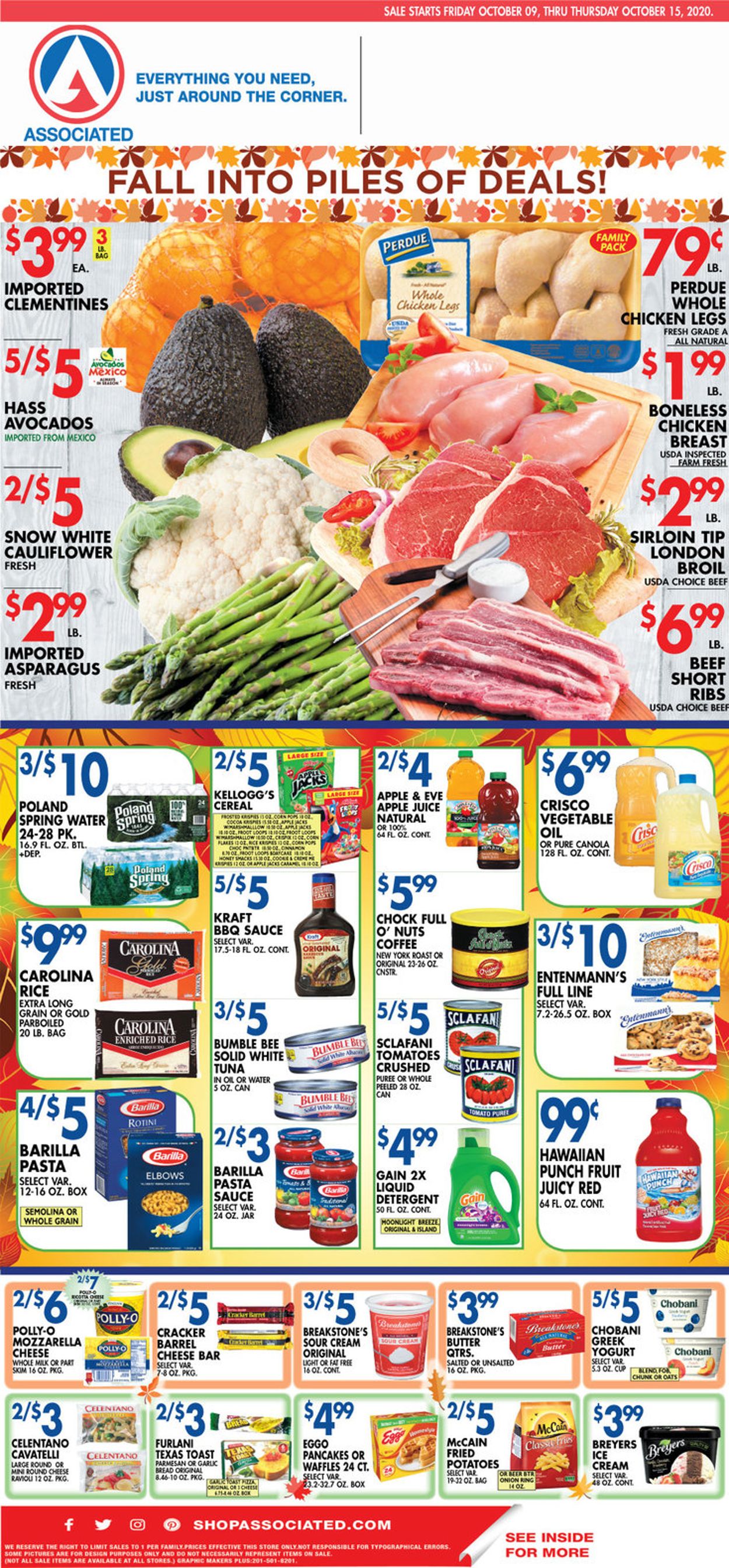 Associated Supermarkets Weekly Ad Circular - valid 10/09-10/15/2020