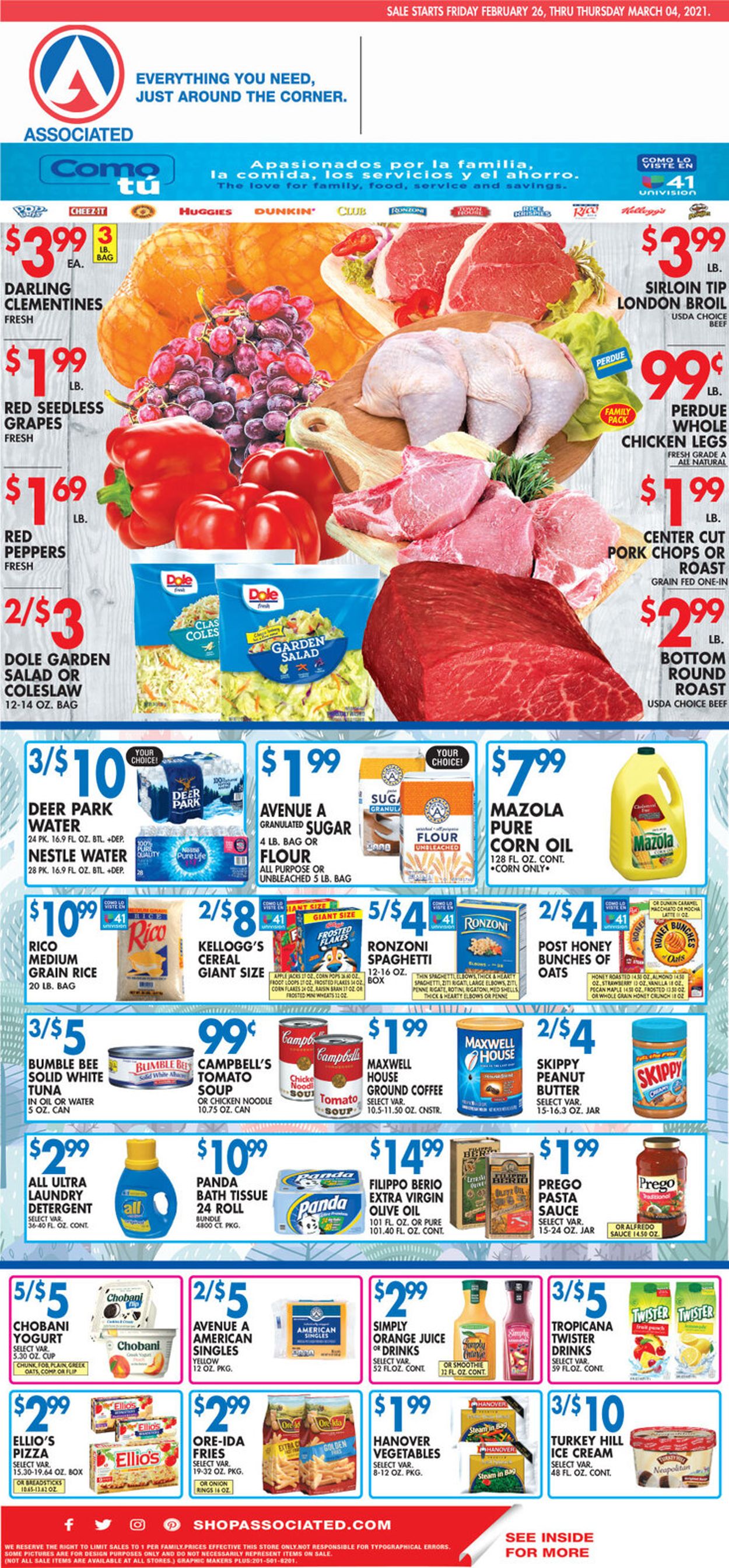 Associated Supermarkets Weekly Ad Circular - valid 02/26-03/04/2021