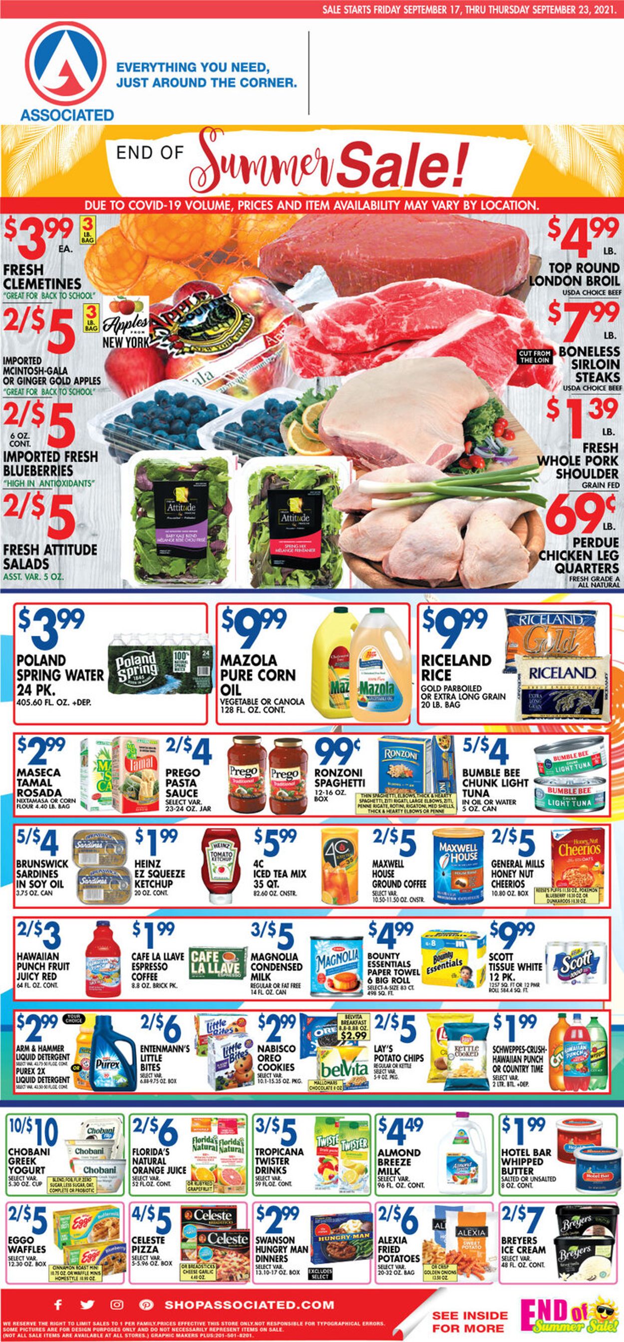 Associated Supermarkets Weekly Ad Circular - valid 09/17-09/23/2021