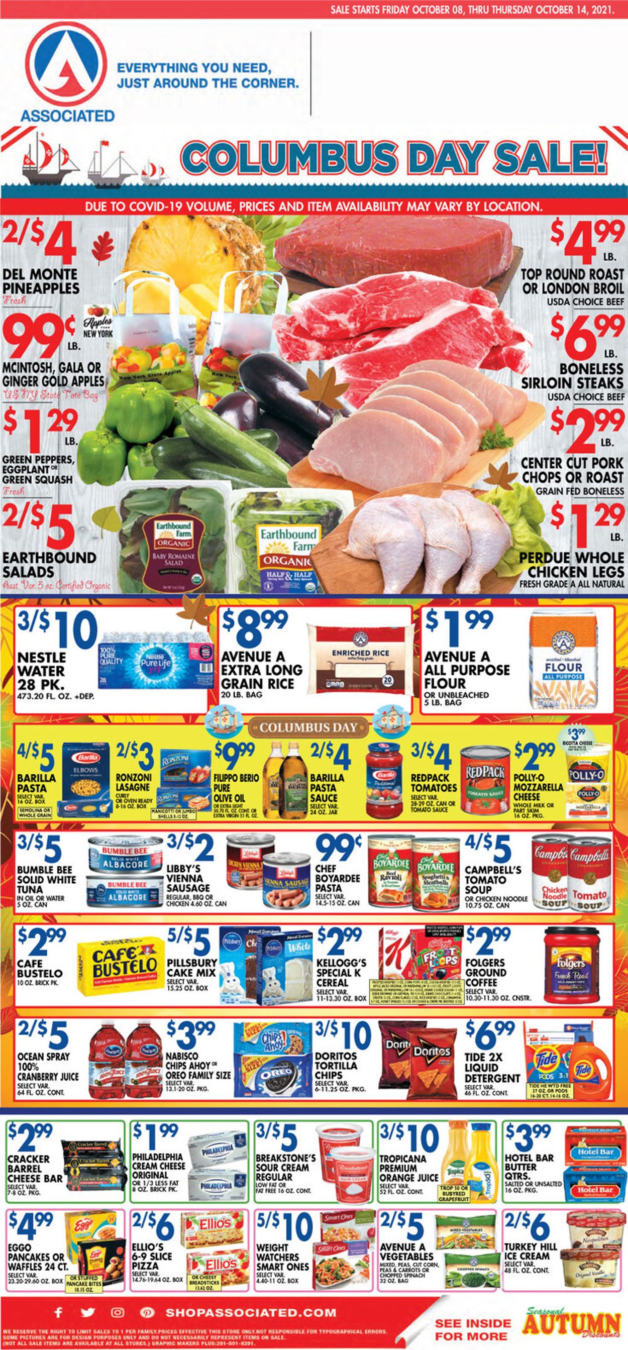 Associated Supermarkets Weekly Ad Circular - valid 10/08-10/14/2021