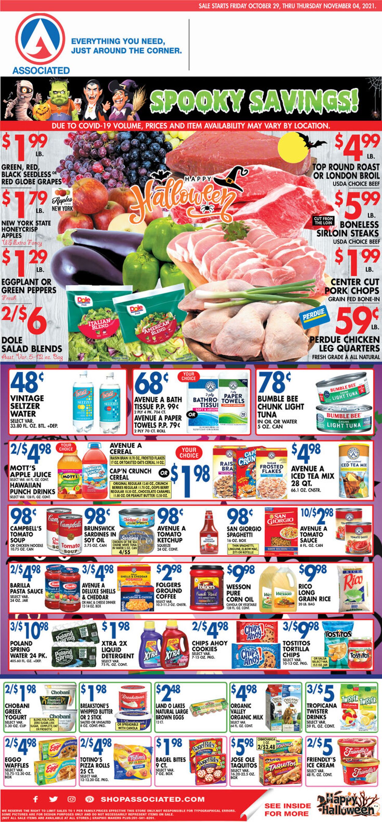 Associated Supermarkets Weekly Ad Circular - valid 10/29-11/04/2021