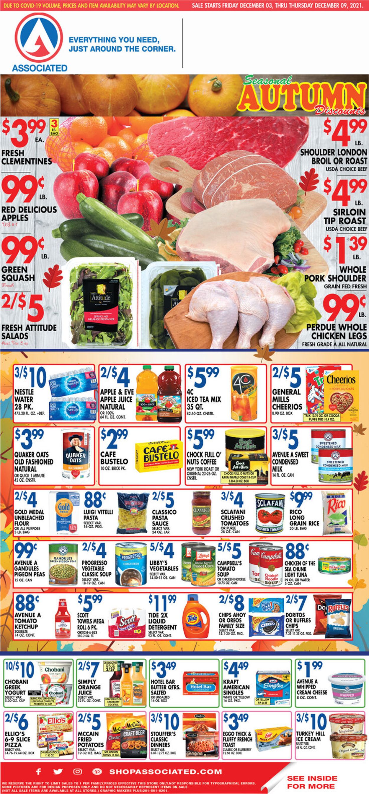 Associated Supermarkets Weekly Ad Circular - valid 12/03-12/09/2021