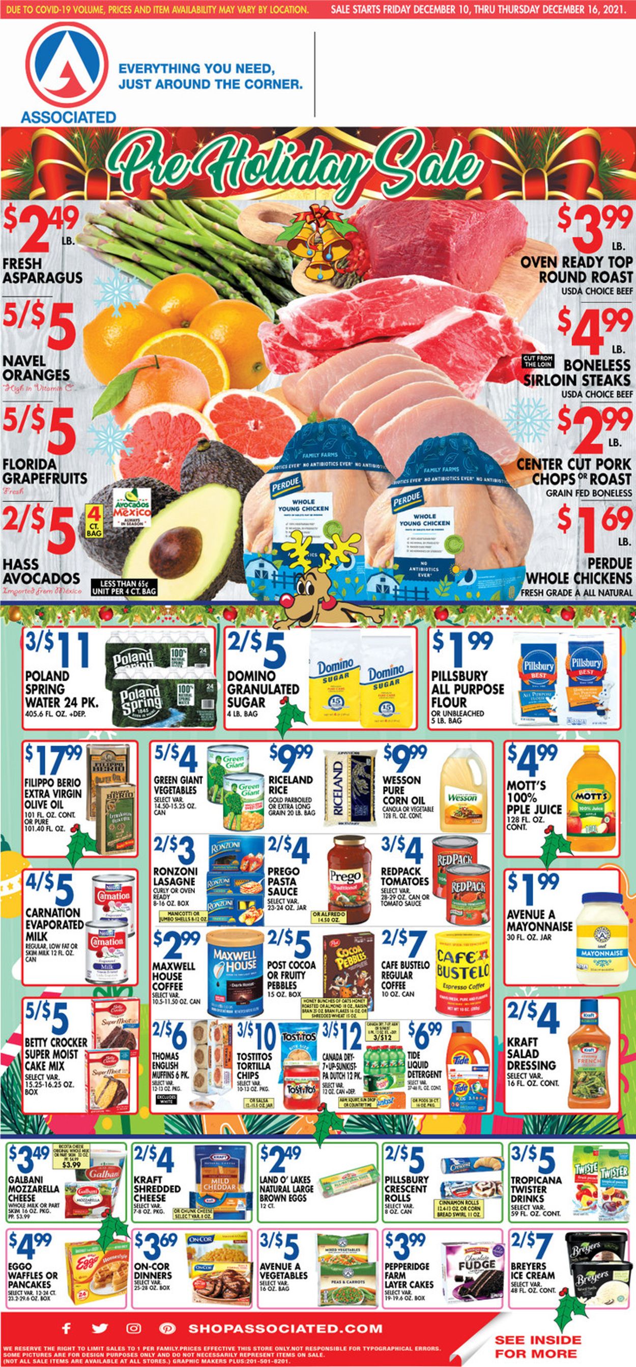 Associated Supermarkets HOLIDAY 2021 Weekly Ad Circular - valid 12/10-12/16/2021