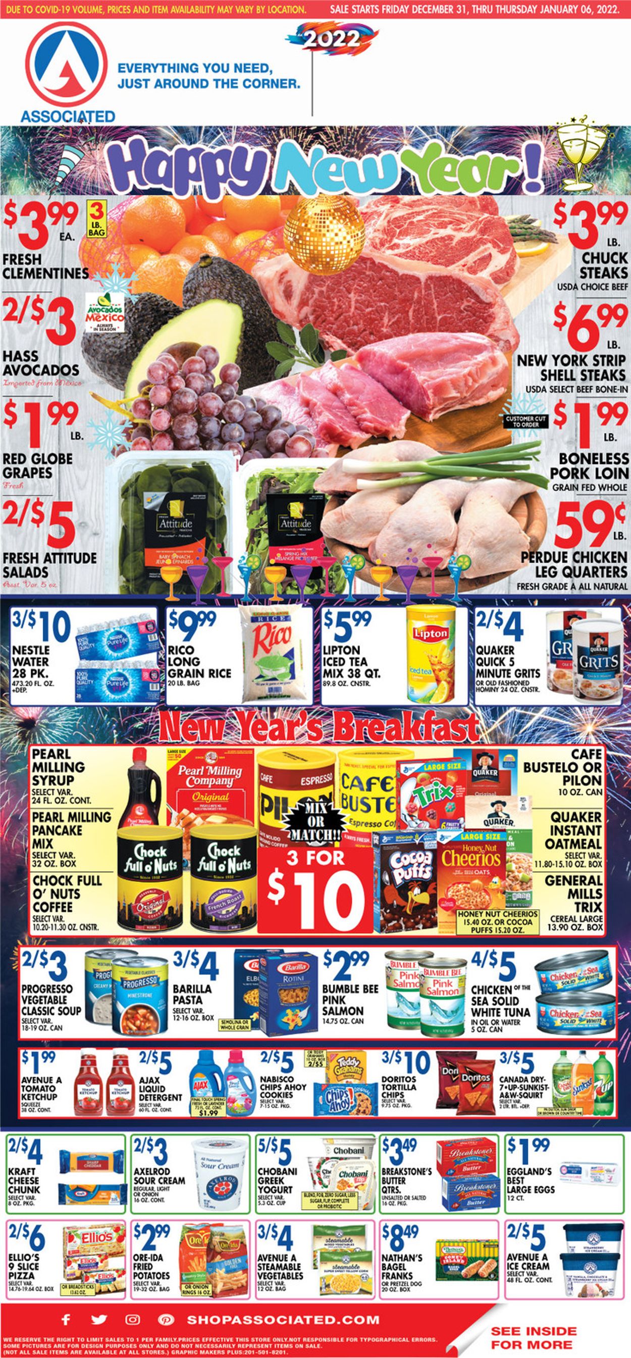 Associated Supermarkets Weekly Ad Circular - valid 12/31-01/06/2022