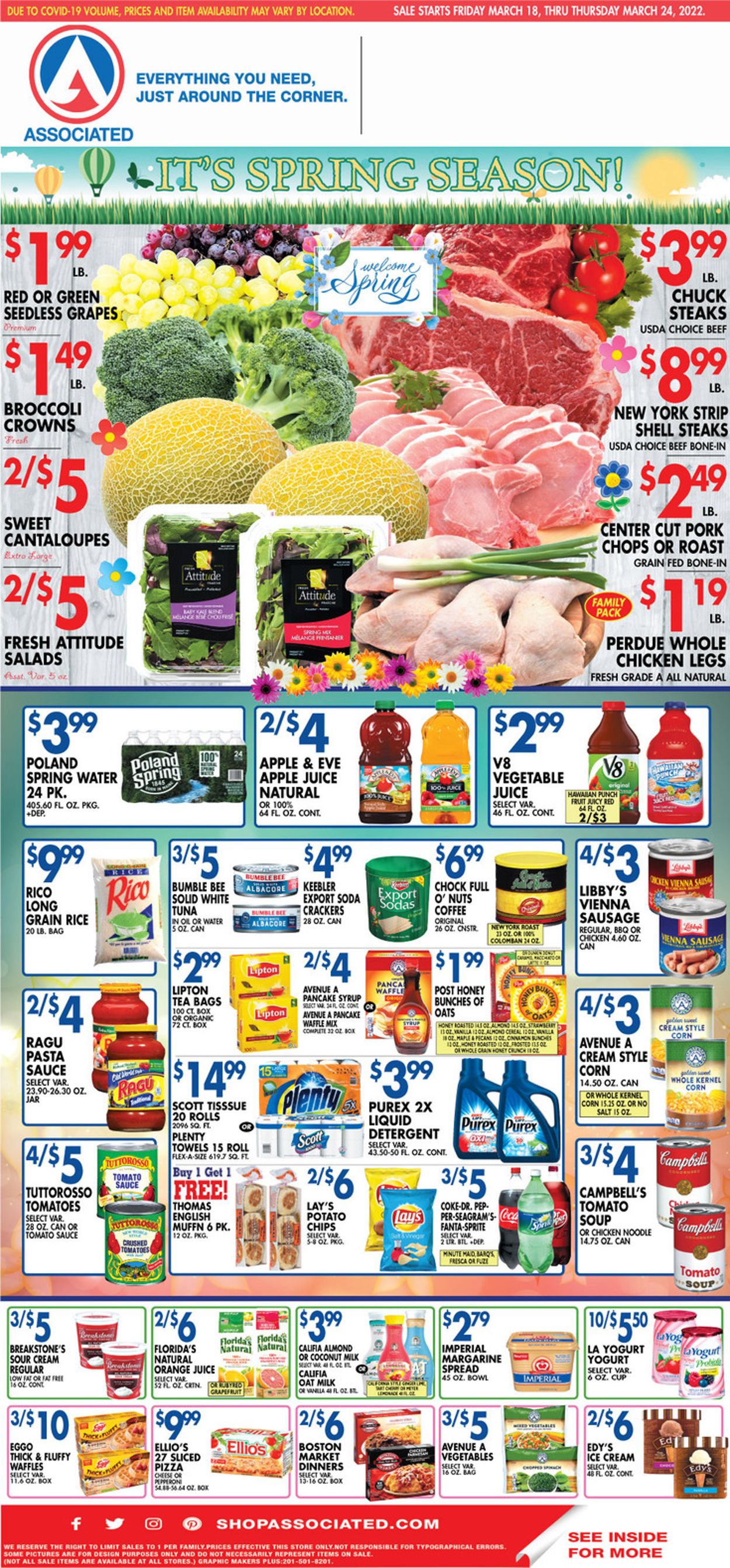 Associated Supermarkets Weekly Ad Circular - valid 03/18-03/24/2022