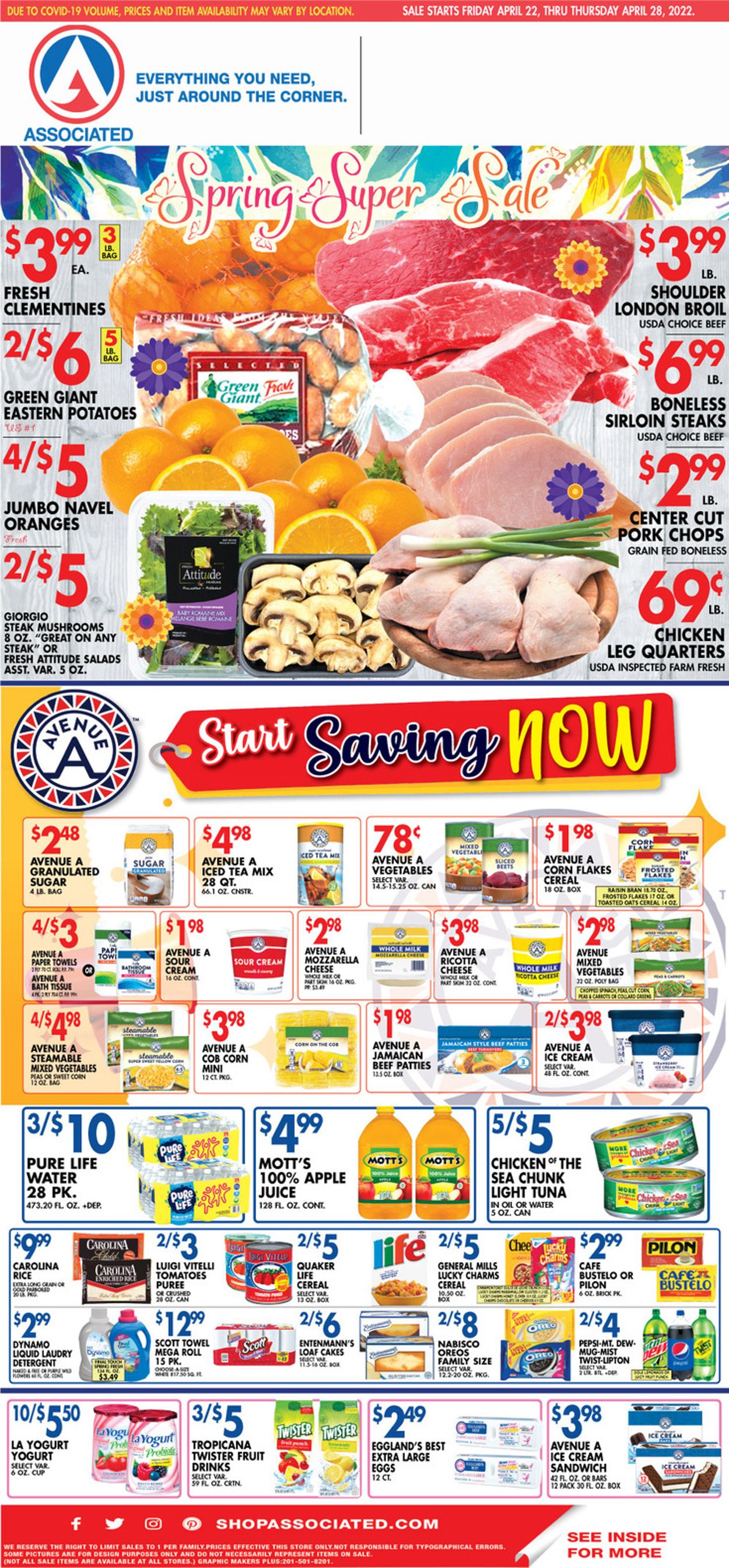 Associated Supermarkets Weekly Ad Circular - valid 04/22-04/28/2022
