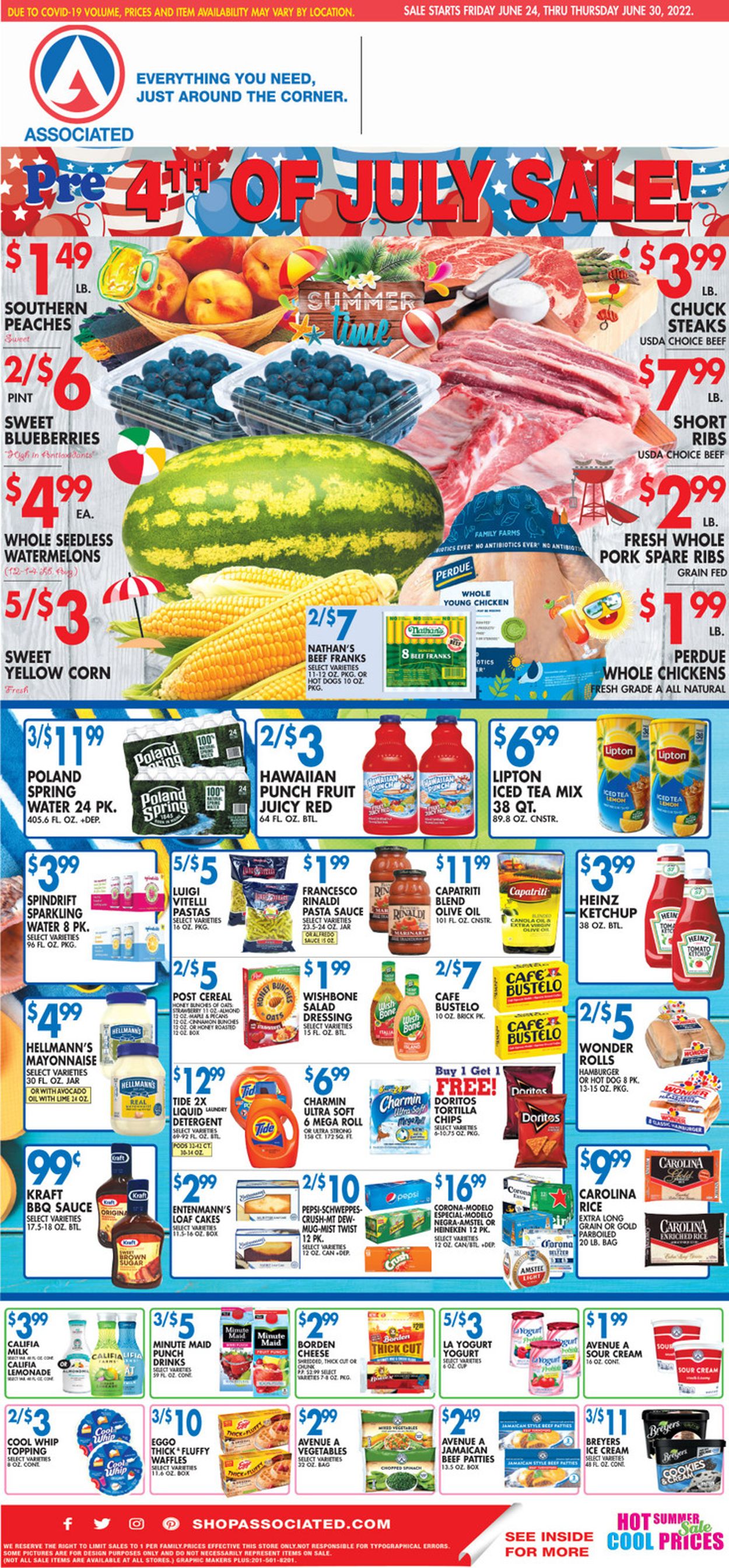Associated Supermarkets Weekly Ad Circular - valid 06/24-06/30/2022