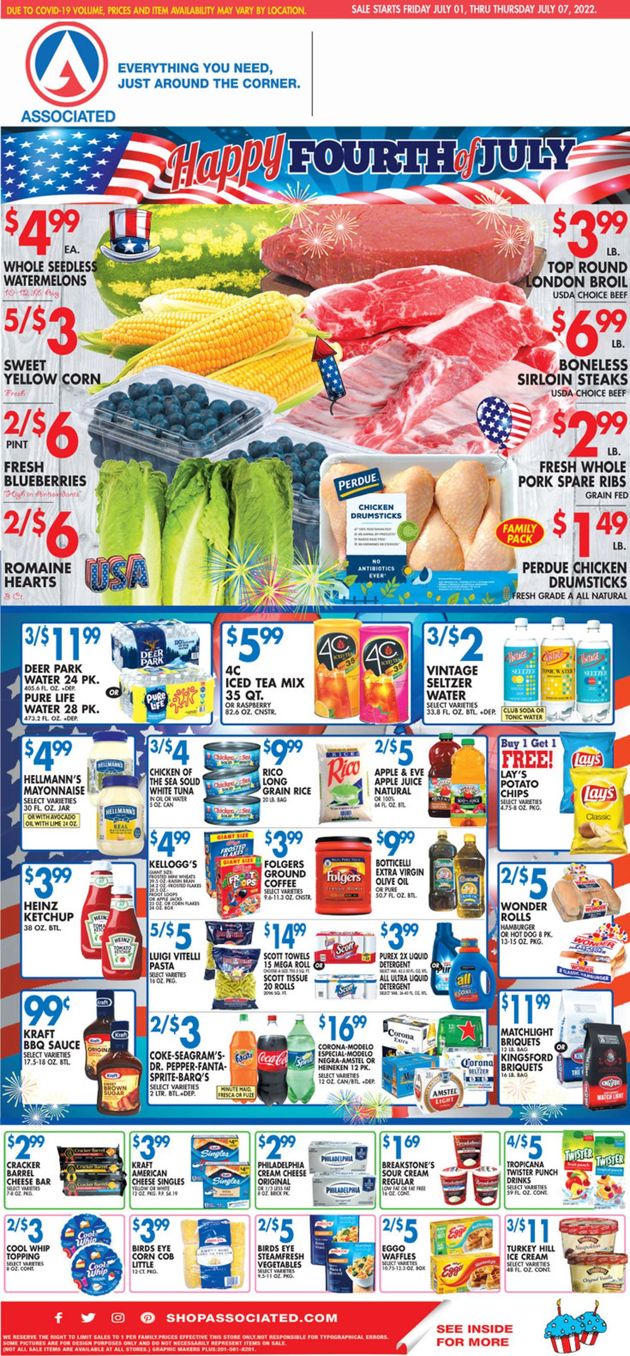 Associated Supermarkets Weekly Ad Circular - valid 07/01-07/07/2022