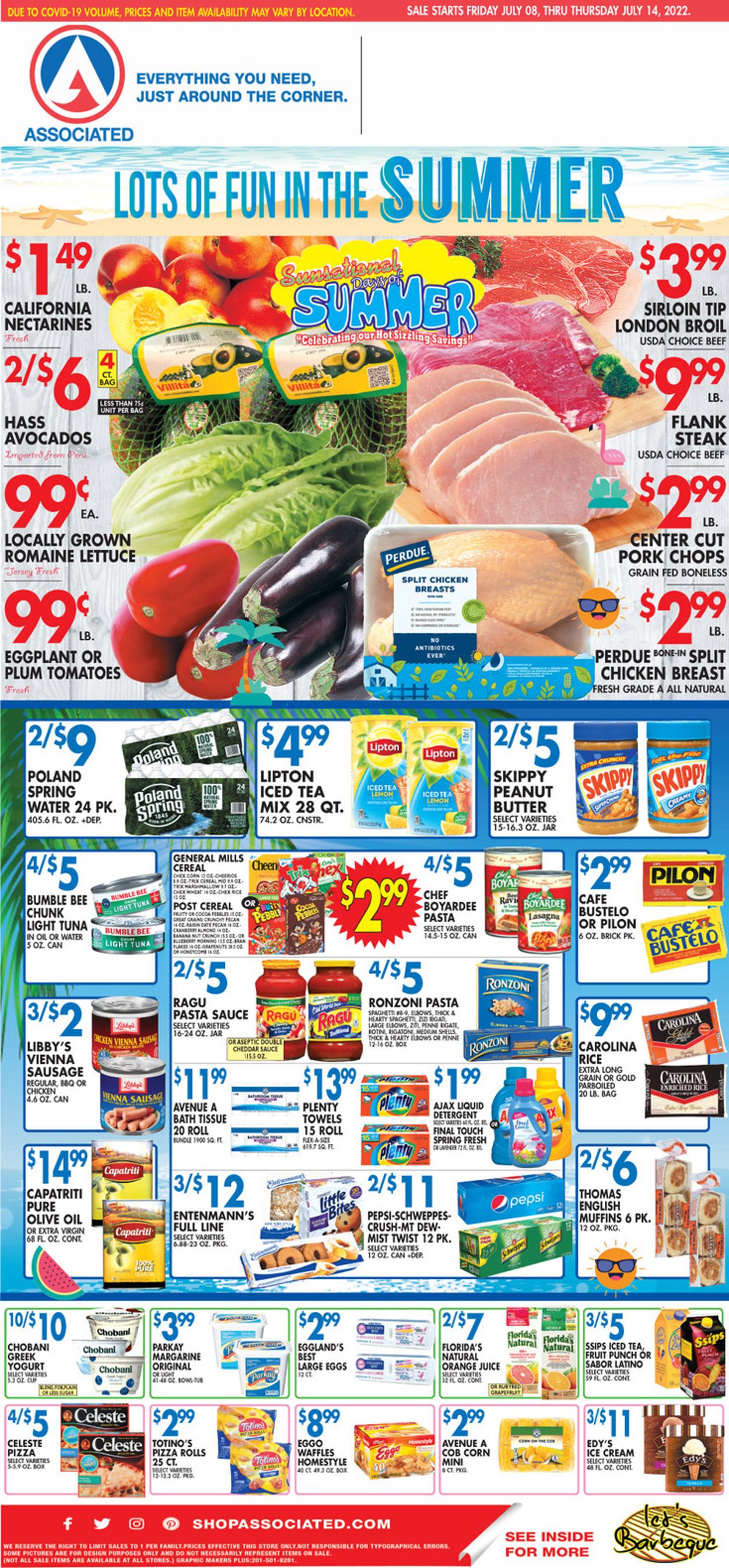 Associated Supermarkets Weekly Ad Circular - valid 07/08-07/14/2022