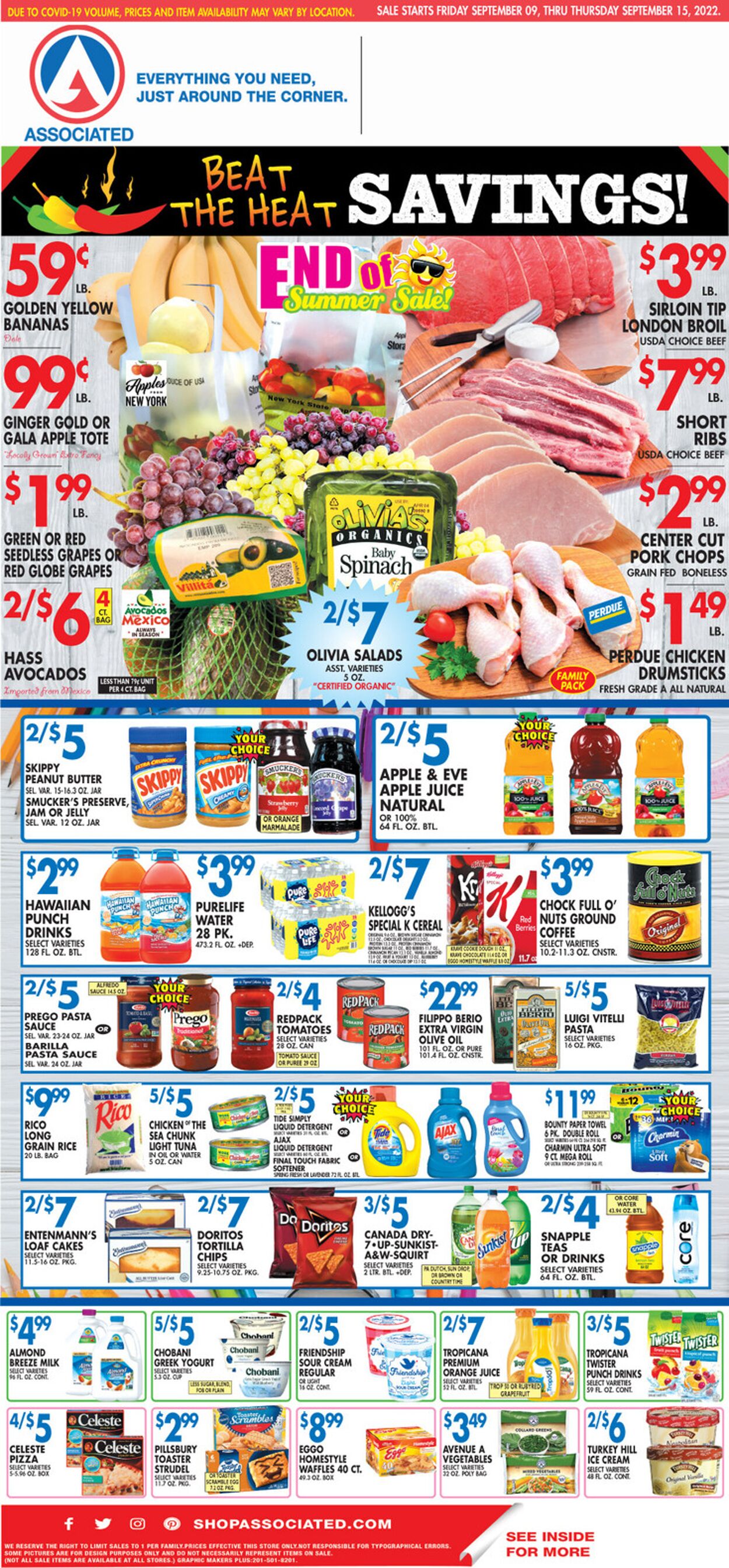 Associated Supermarkets Weekly Ad Circular - valid 09/09-09/15/2022