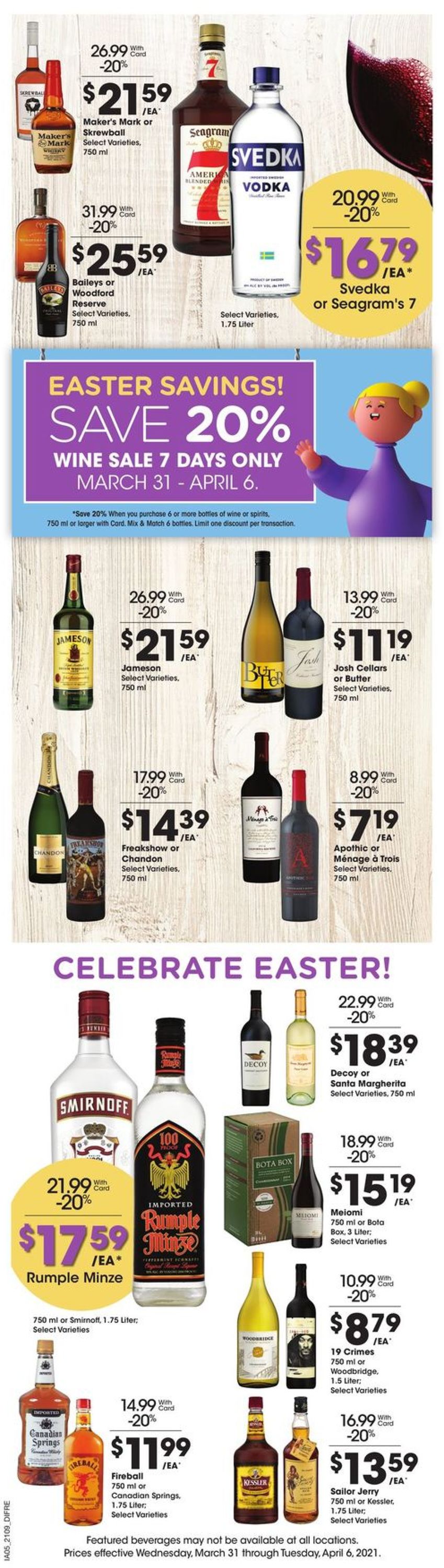 Baker's - Easter 2021 ad Weekly Ad Circular - valid 03/31-04/06/2021 (Page 7)