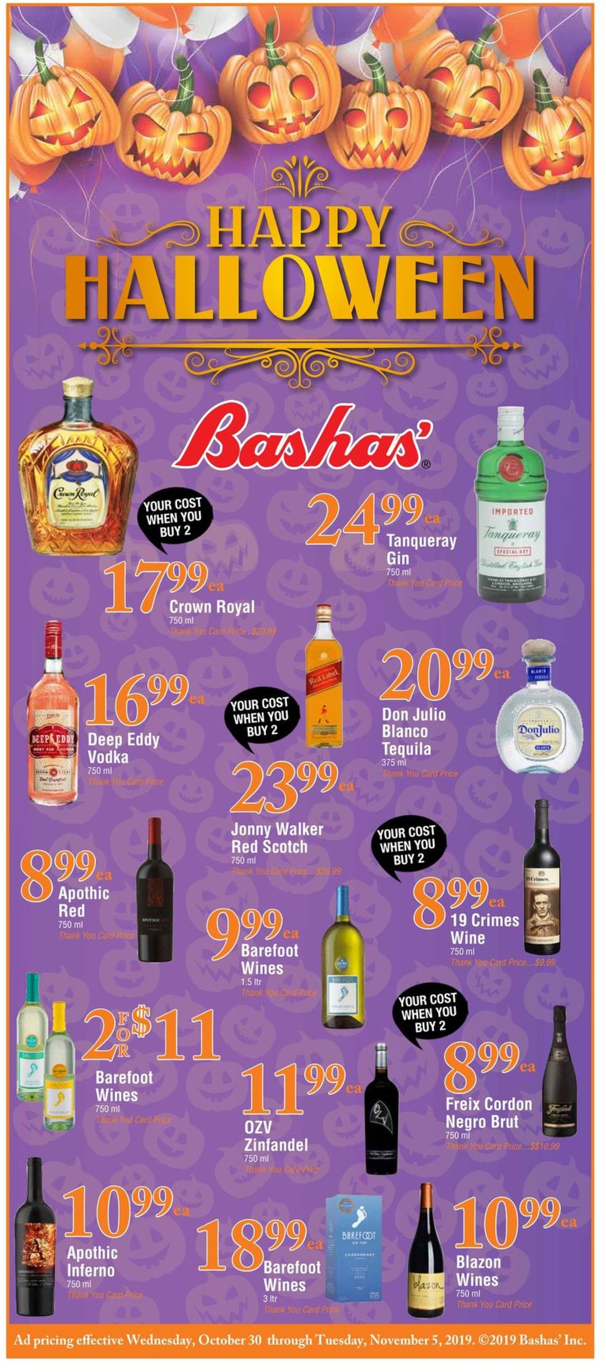 Bashas Weekly Ad Circular - valid 10/30-11/05/2019 (Page 5)