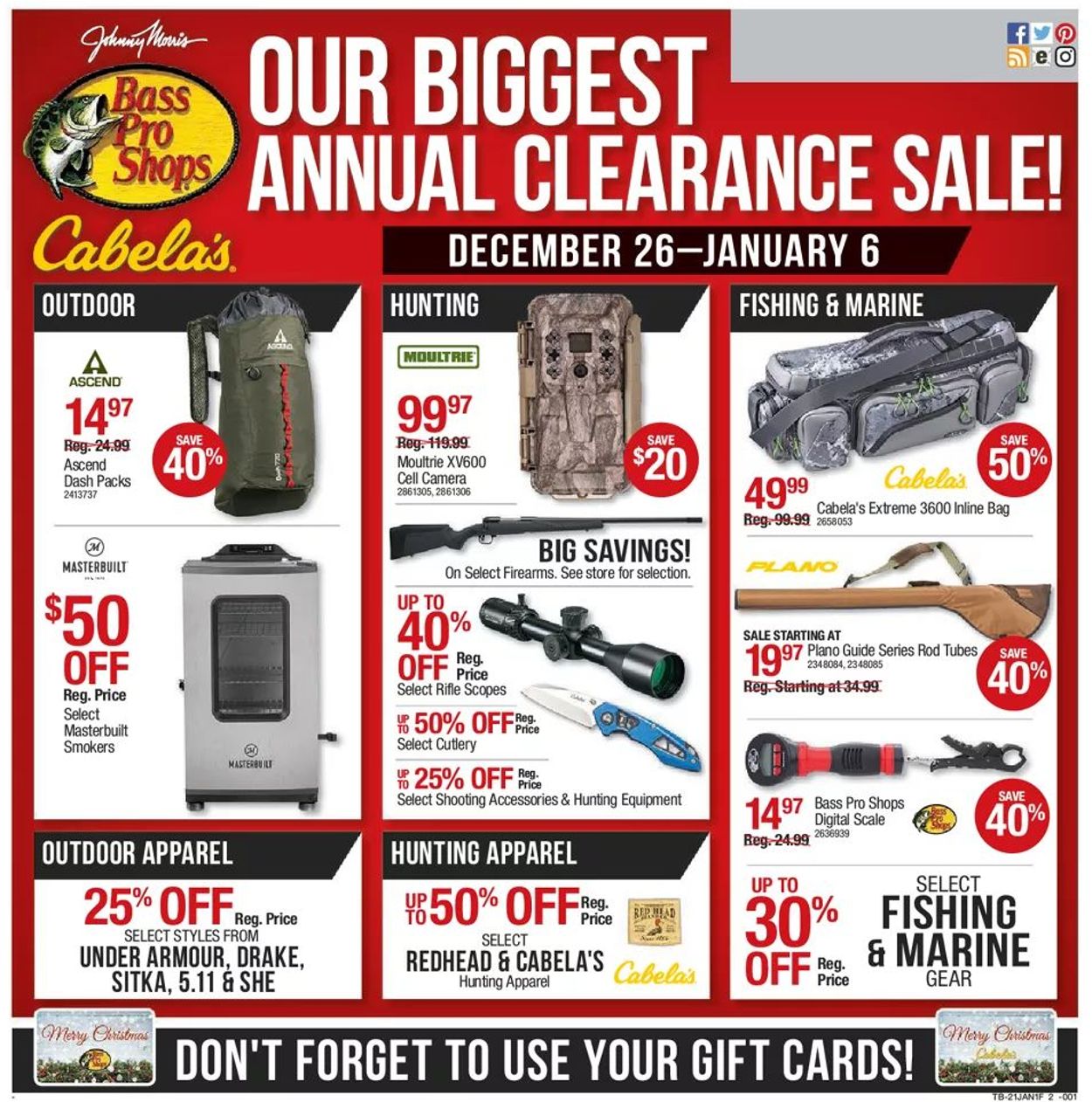 Bass Pro Annual Clearance Sale! Weekly Ad Circular - valid 12/26-01/06/2021 (Page 2)