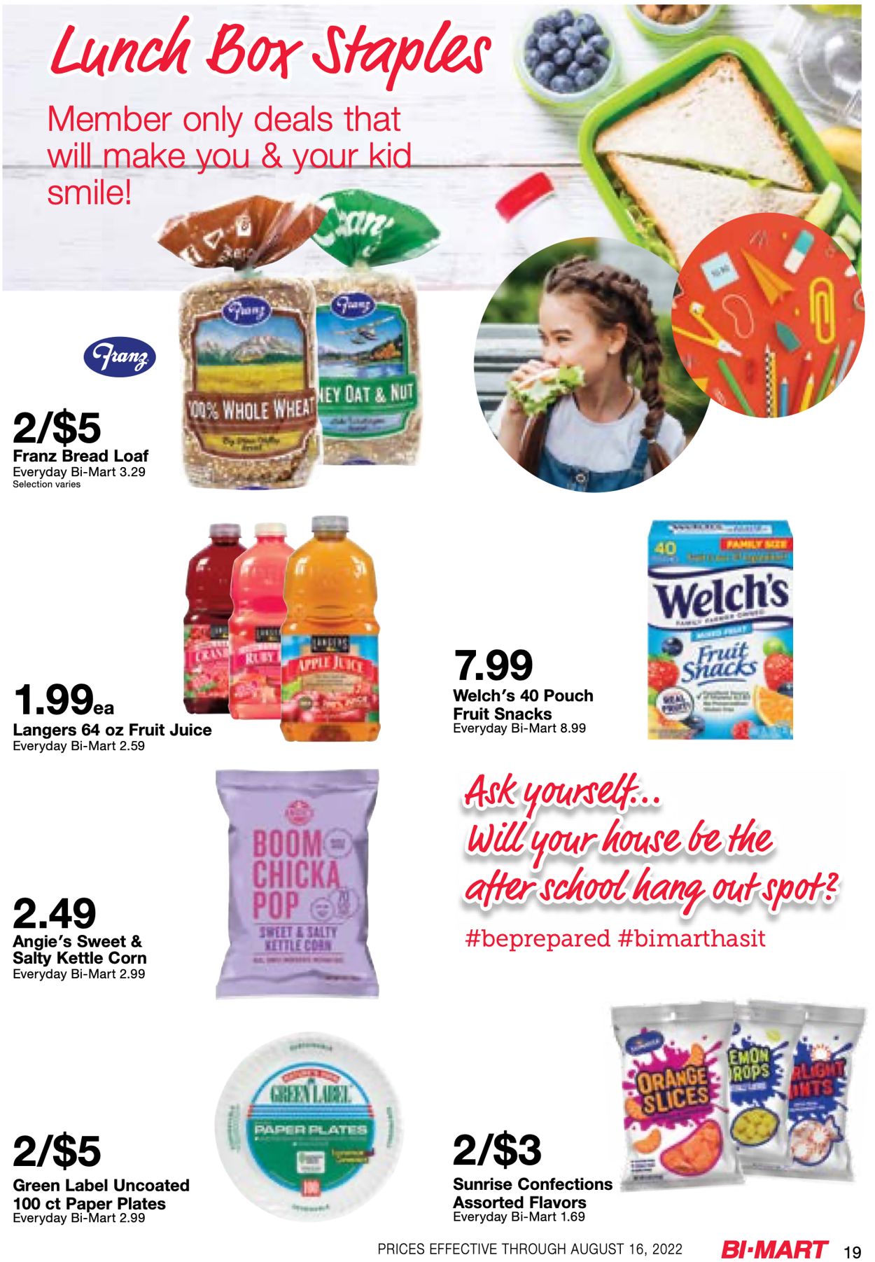 Bi-Mart Weekly Ad Circular - valid 08/02-08/16/2022 (Page 19)