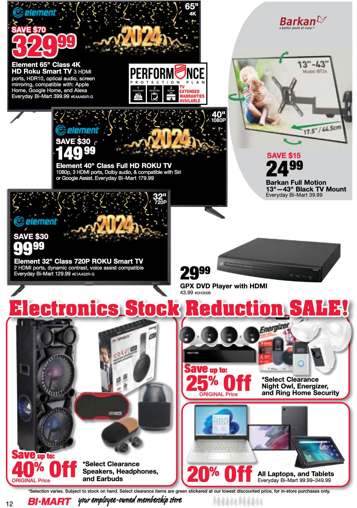 Bi-Mart Weekly Ad Circular - valid 01/02-01/09/2024 (Page 12)