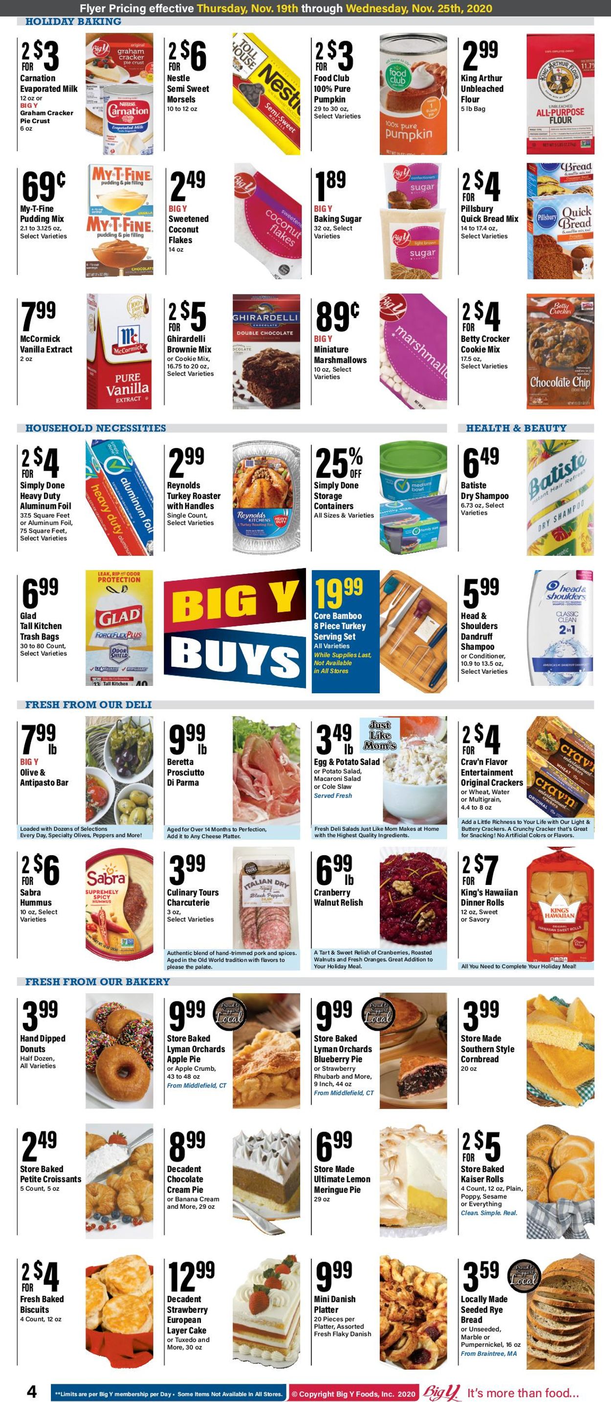 Big Y - Thanksgiving Ad 2020 Weekly Ad Circular - valid 11/19-11/25/2020 (Page 6)
