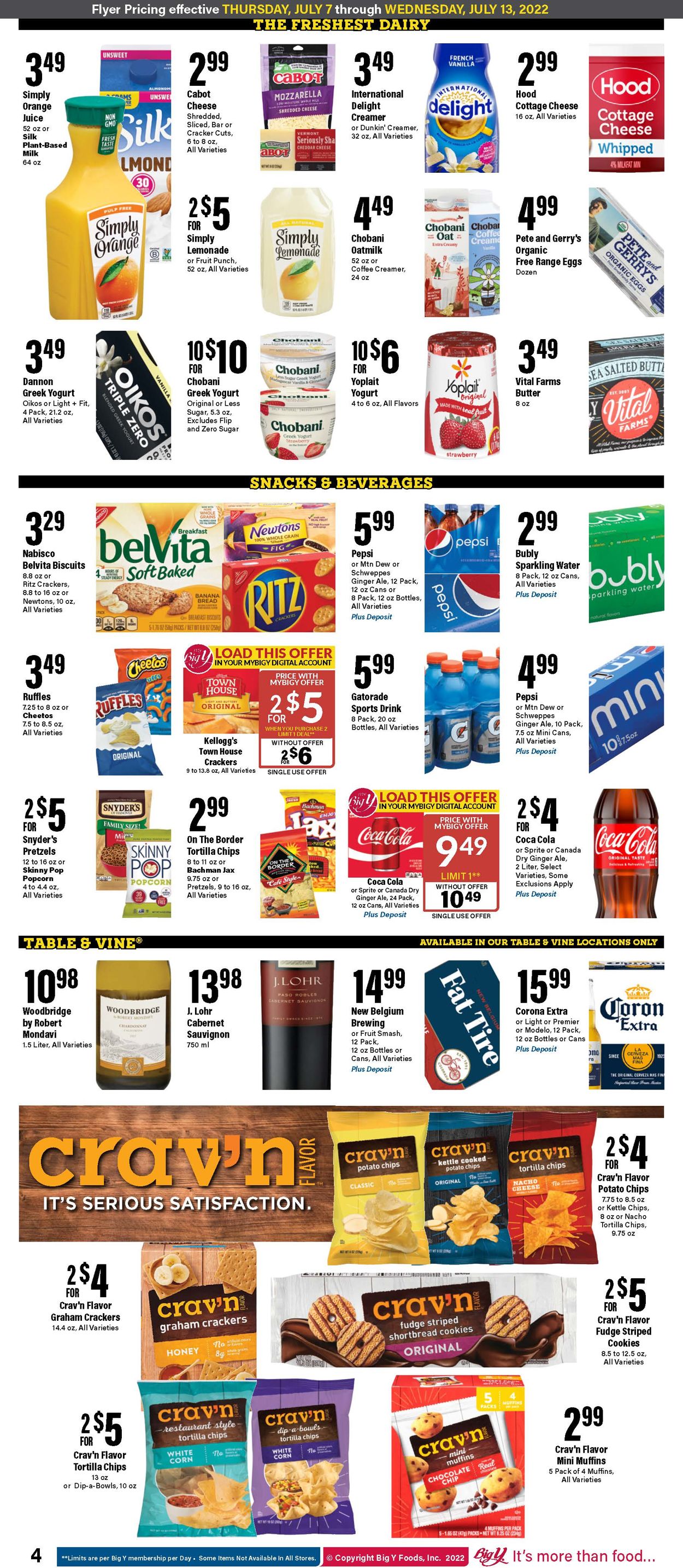 Big Y Weekly Ad Circular - valid 07/07-07/13/2022 (Page 4)