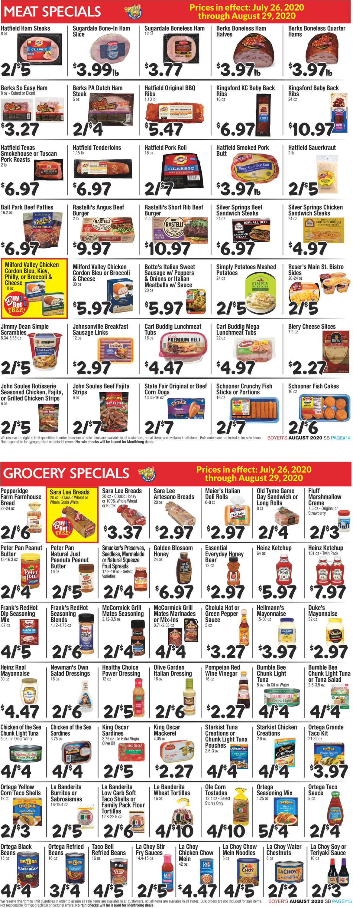 Boyer's Food Markets Weekly Ad Circular - valid 07/28-09/26/2020 (Page 8)