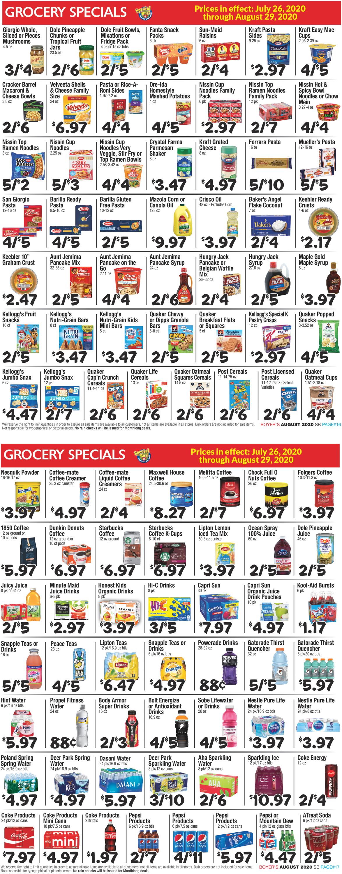 Boyer's Food Markets Weekly Ad Circular - valid 07/28-09/26/2020 (Page 9)