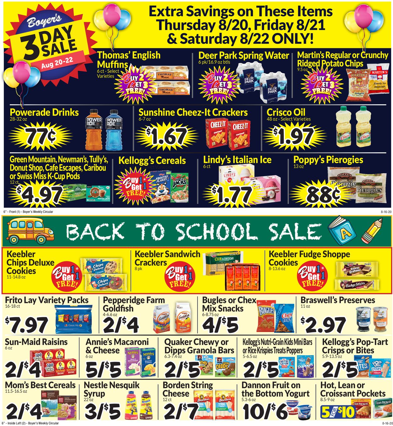 Boyer's Food Markets Weekly Ad Circular - valid 08/16-08/22/2020