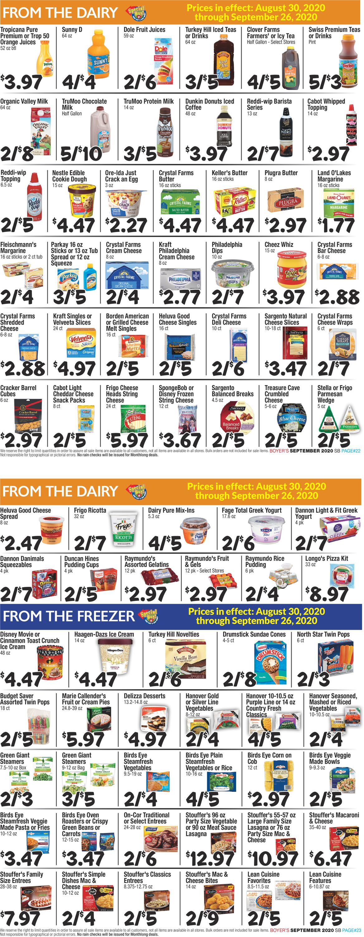 Boyer's Food Markets Weekly Ad Circular - valid 08/30-09/26/2020 (Page 12)