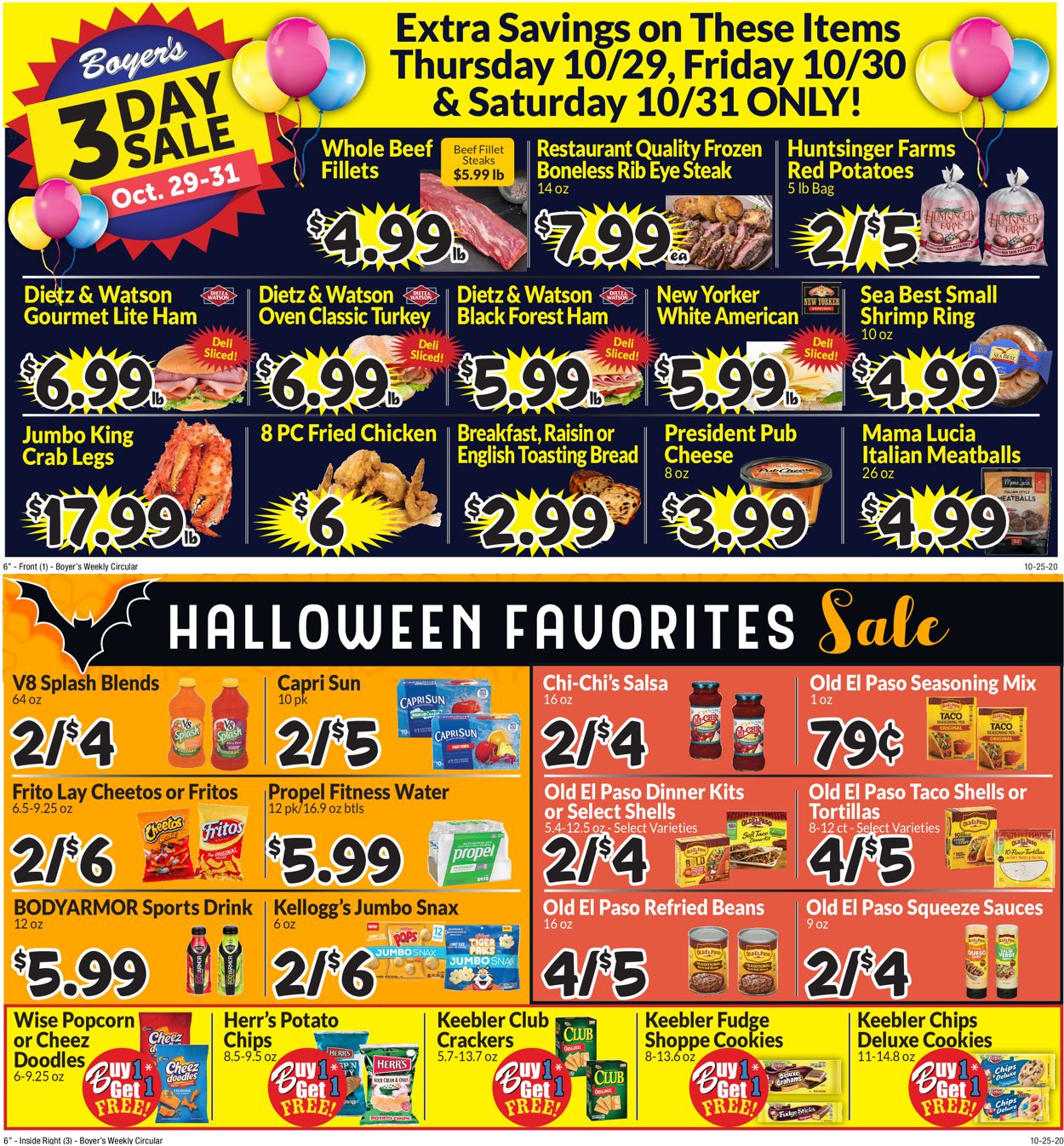 Boyer's Food Markets Halloween 2020 Weekly Ad Circular - valid 10/25-10/31/2020