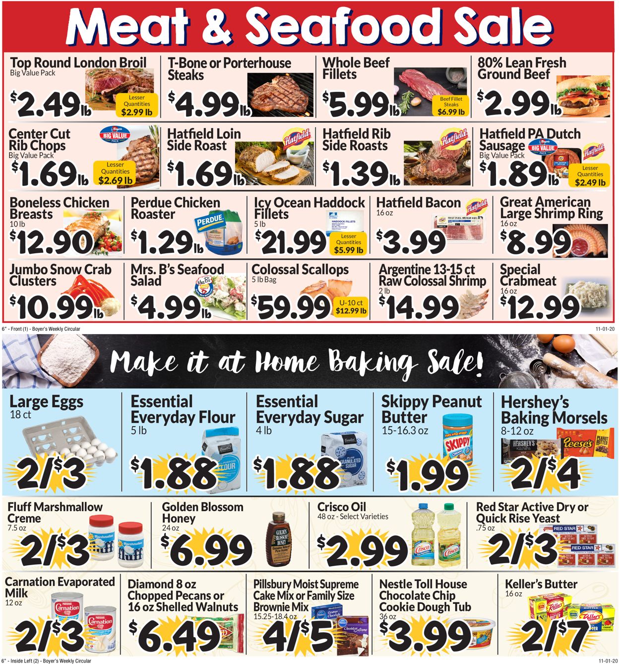 Boyer's Food Markets Weekly Ad Circular - valid 11/01-11/07/2020