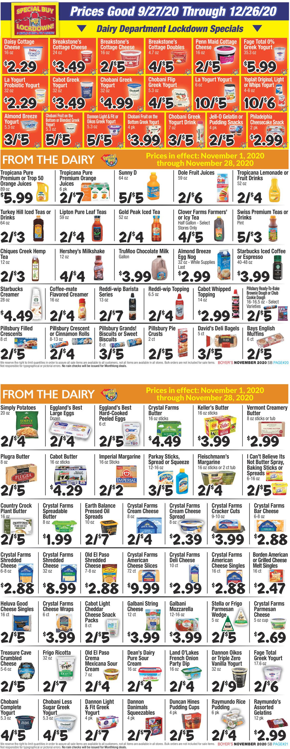 Boyer's Food Markets Weekly Ad Circular - valid 09/27-12/26/2020 (Page 11)
