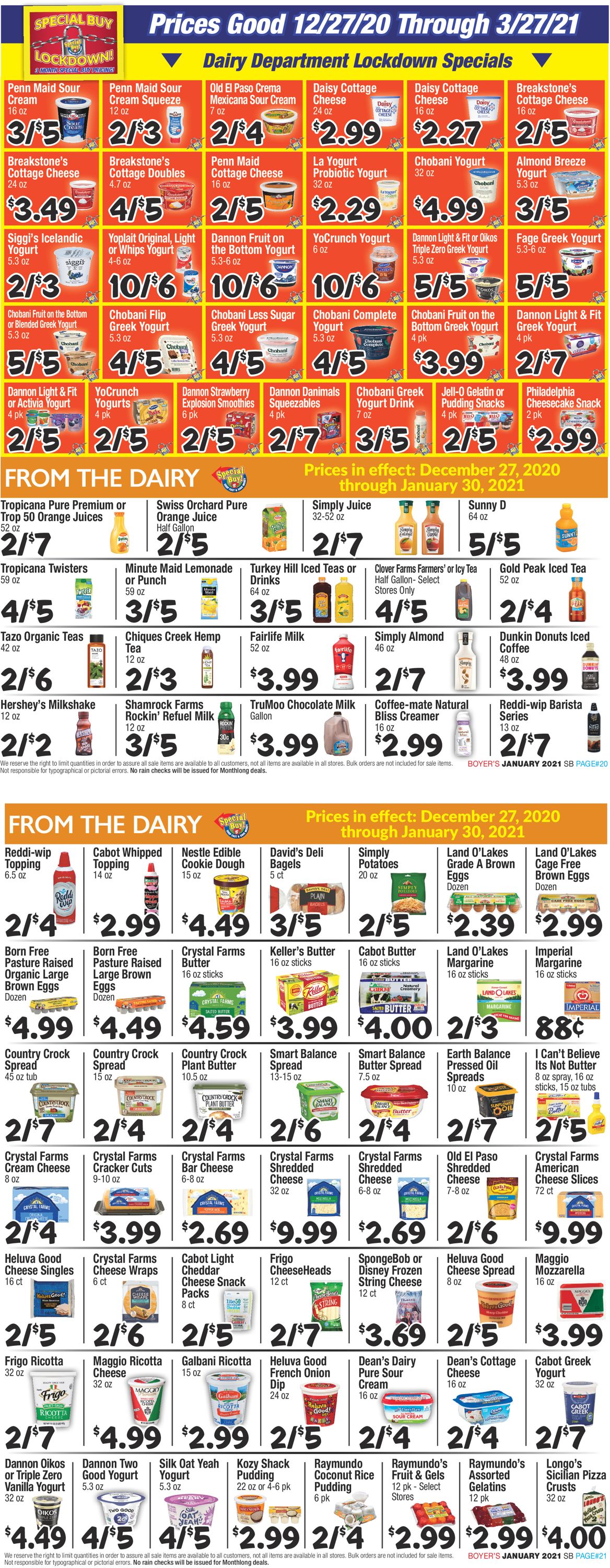Boyer's Food Markets Weekly Ad Circular - valid 12/27-03/27/2021 (Page 11)
