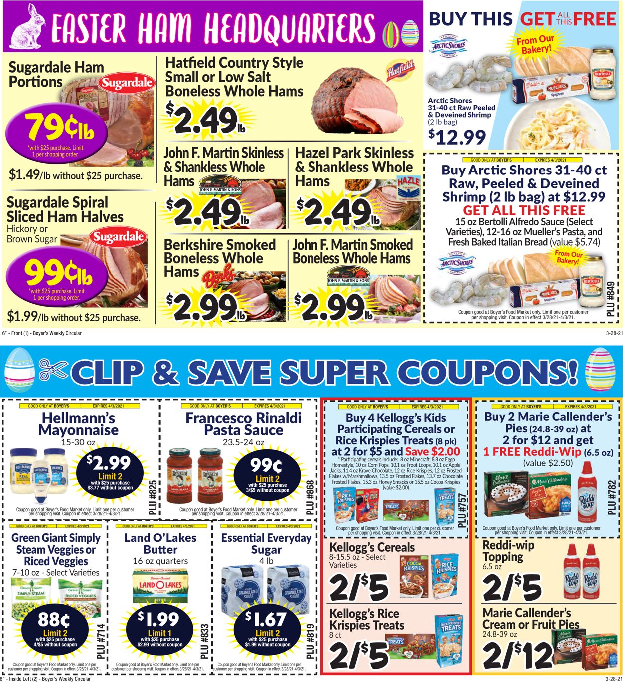 Boyer's Food Markets - Easter 2021 ad Weekly Ad Circular - valid 03/28-04/03/2021