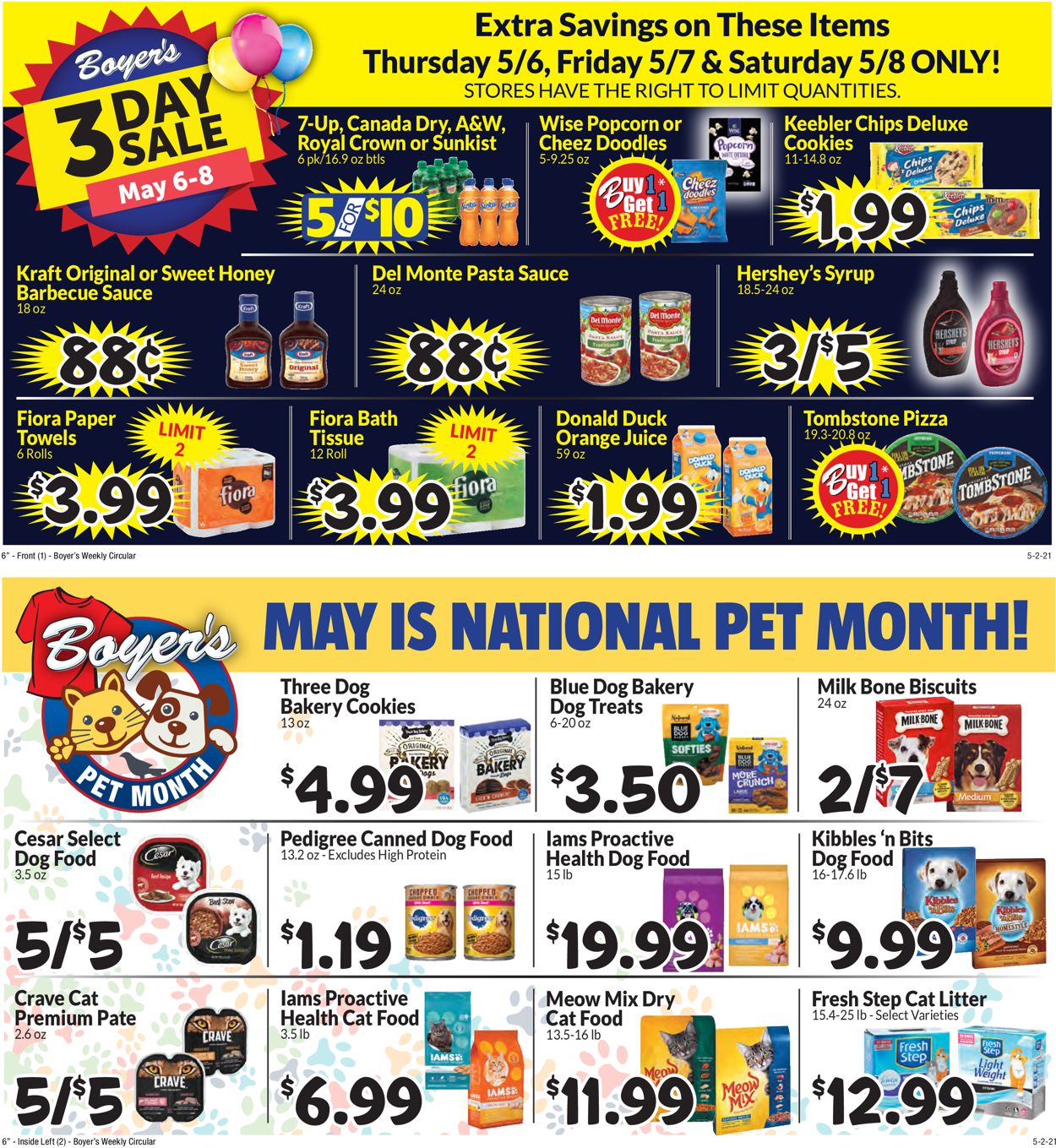 Boyer's Food Markets Weekly Ad Circular - valid 05/02-05/08/2021