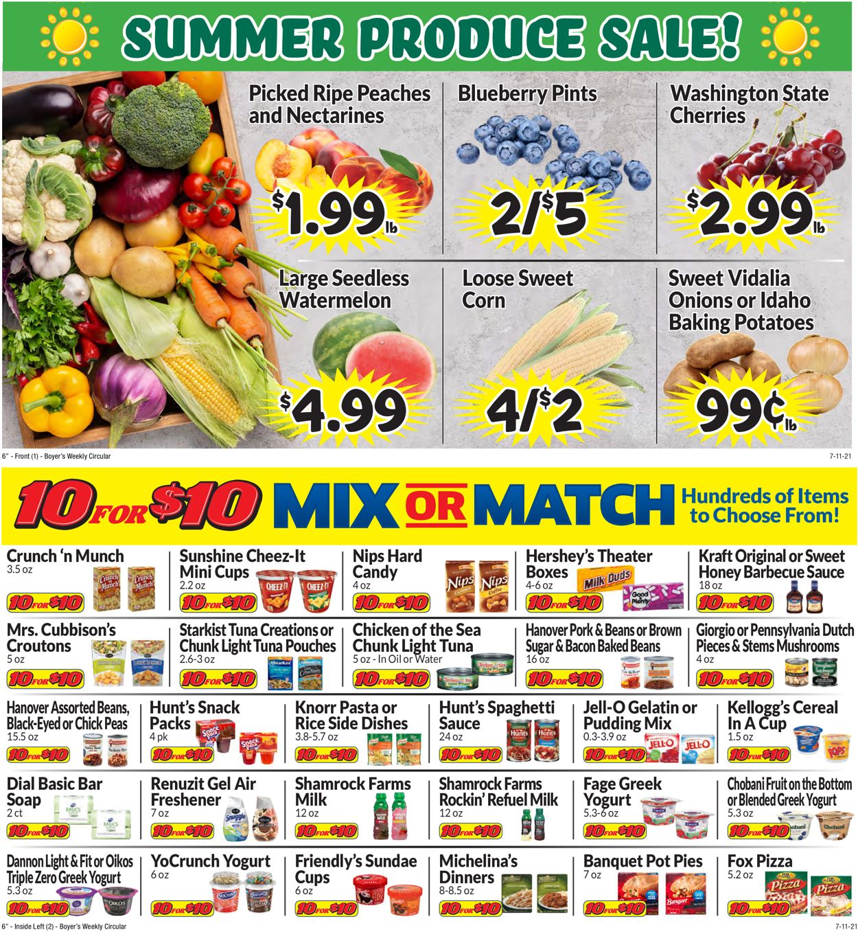 Boyer's Food Markets Weekly Ad Circular - valid 07/11-07/17/2021