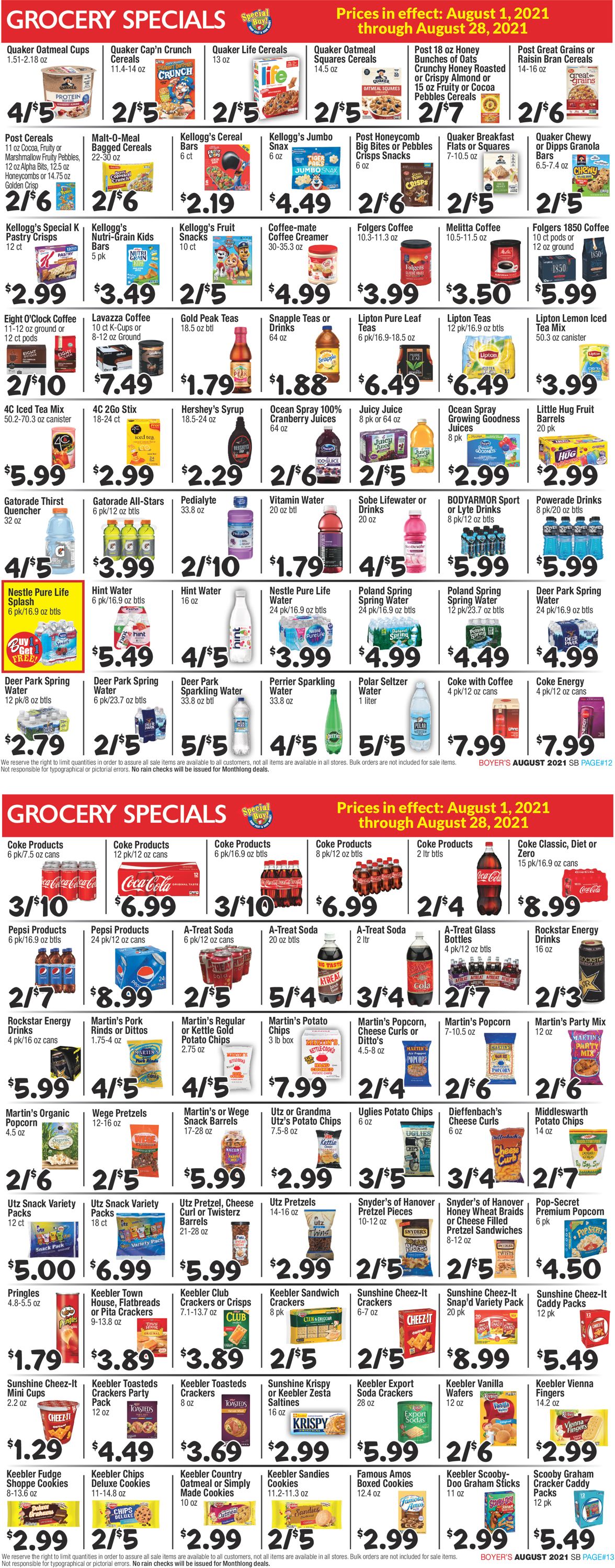 Boyer's Food Markets Weekly Ad Circular - valid 08/01-08/28/2021 (Page 7)