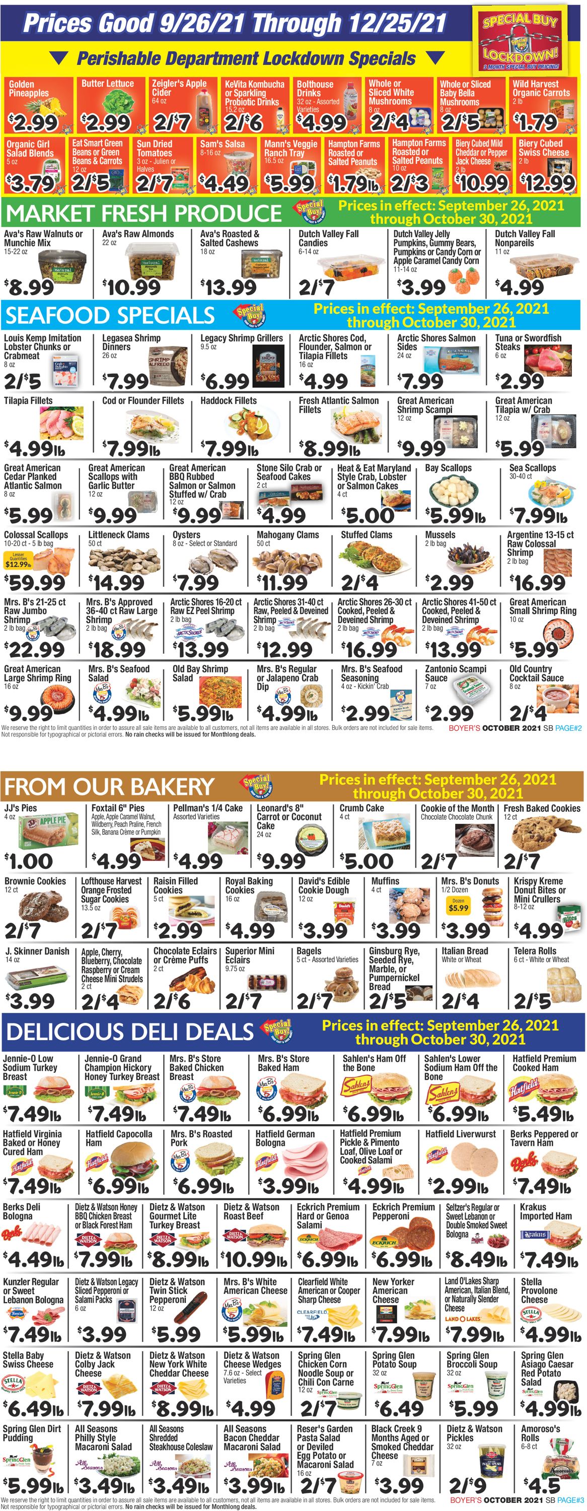 Boyer's Food Markets Weekly Ad Circular - valid 09/26-10/30/2021 (Page 2)