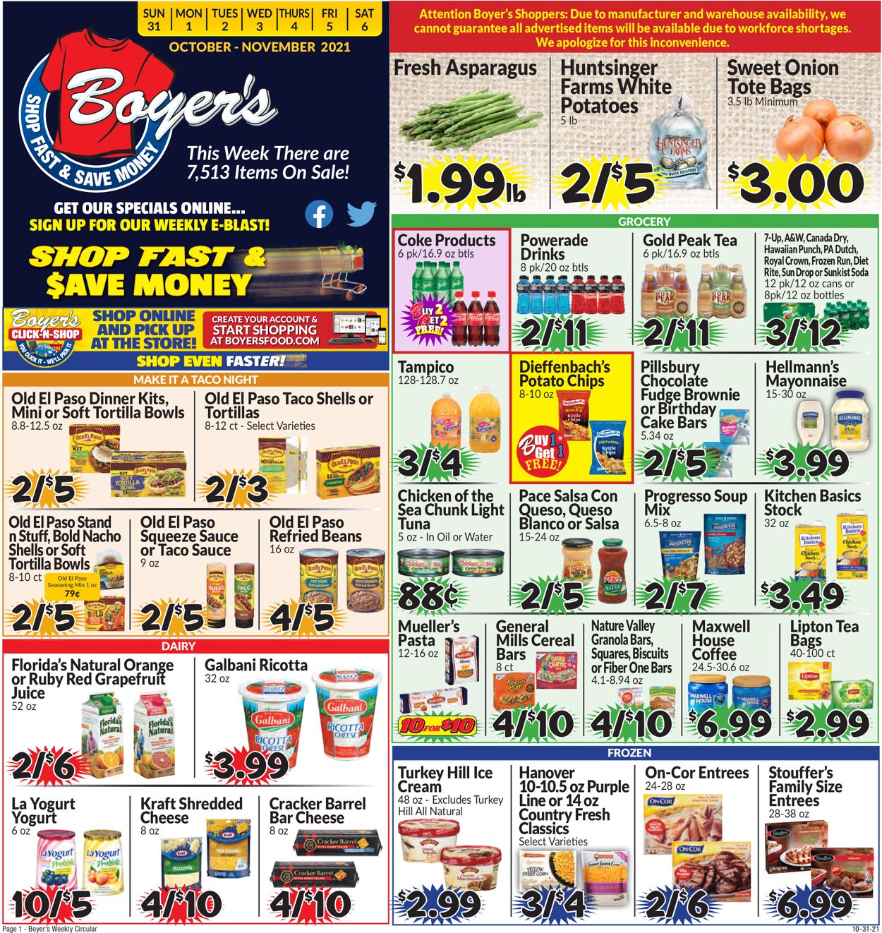 Boyer's Food Markets Weekly Ad Circular - valid 10/31-11/06/2021 (Page 3)