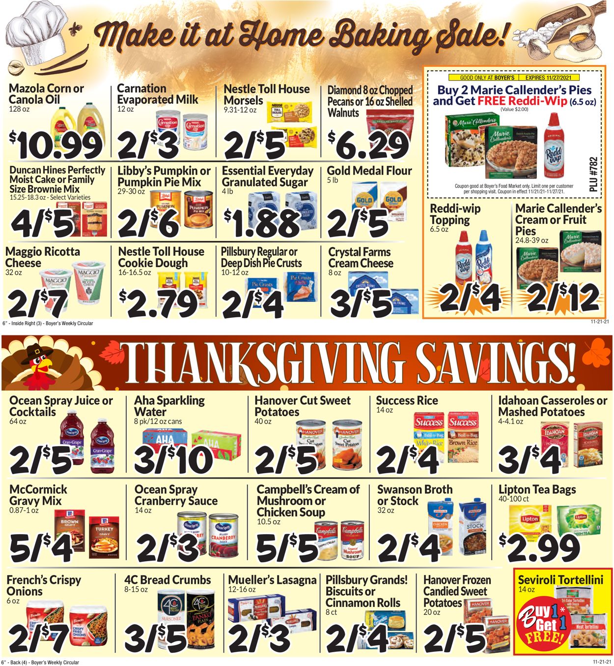 Boyer's Food Markets THANKSGIVING 2021 Weekly Ad Circular - valid 11/21-11/27/2021 (Page 2)