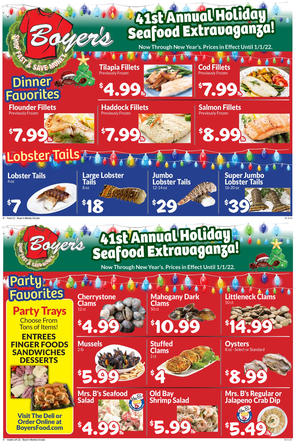 Boyer's Food Markets CHRISTMAS 2021 Weekly Ad Circular - valid 12/05-12/11/2021