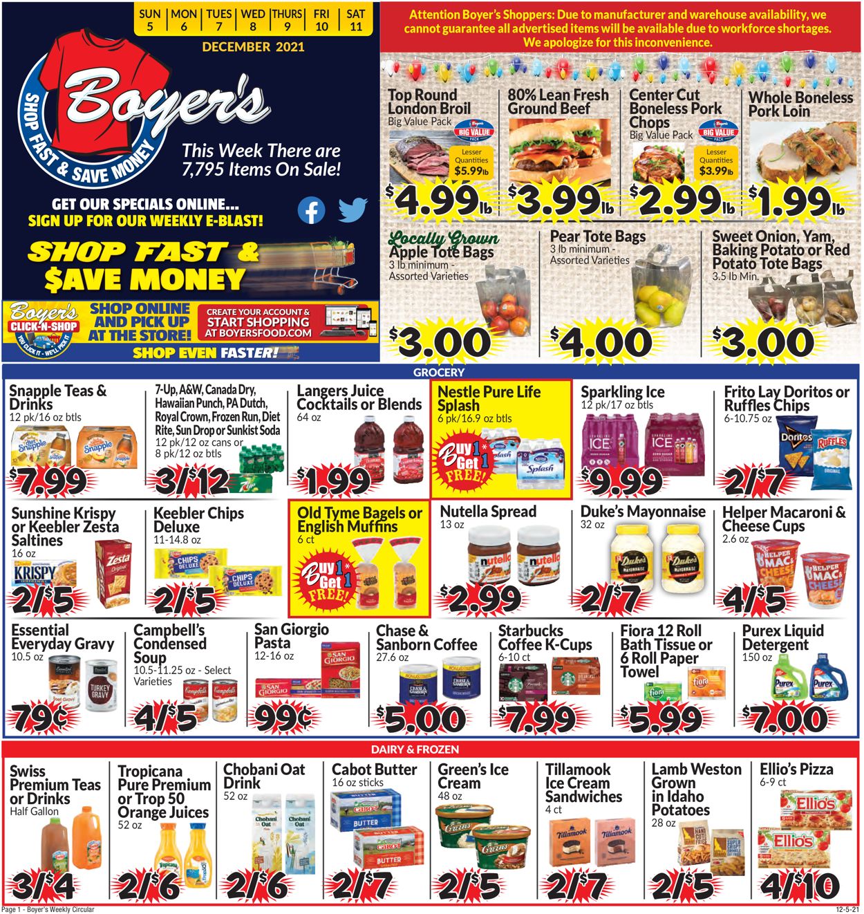 Boyer's Food Markets CHRISTMAS 2021 Weekly Ad Circular - valid 12/05-12/11/2021 (Page 5)