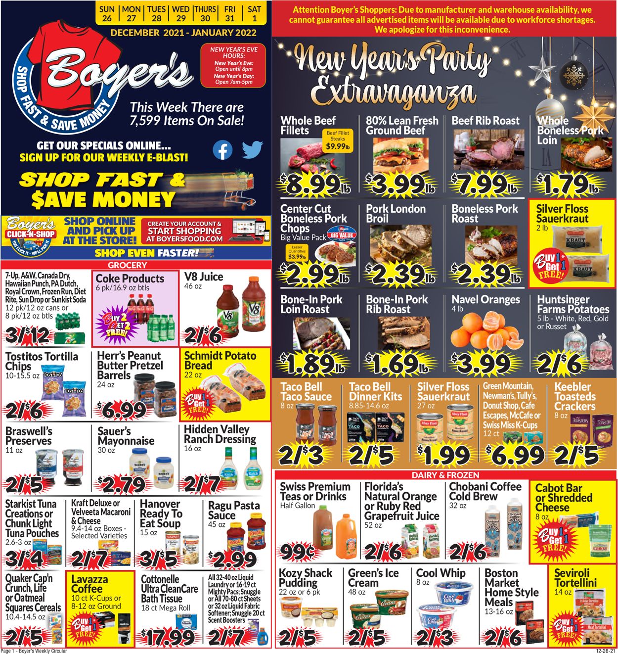 Boyer's Food Markets Weekly Ad Circular - valid 12/26-01/01/2022 (Page 3)