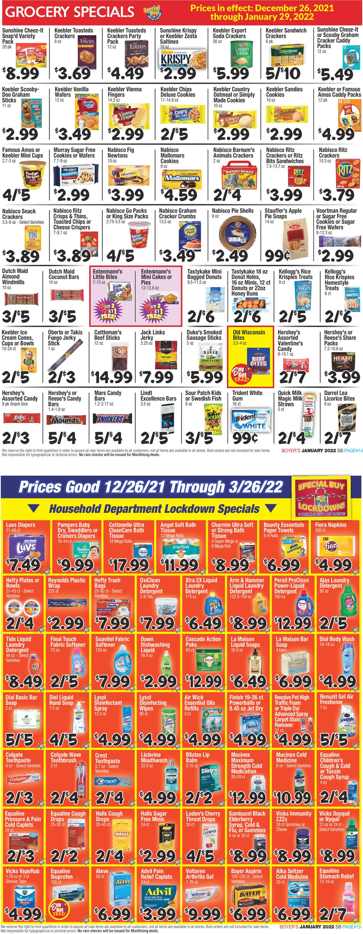 Boyer's Food Markets Weekly Ad Circular - valid 12/26-01/29/2022 (Page 8)